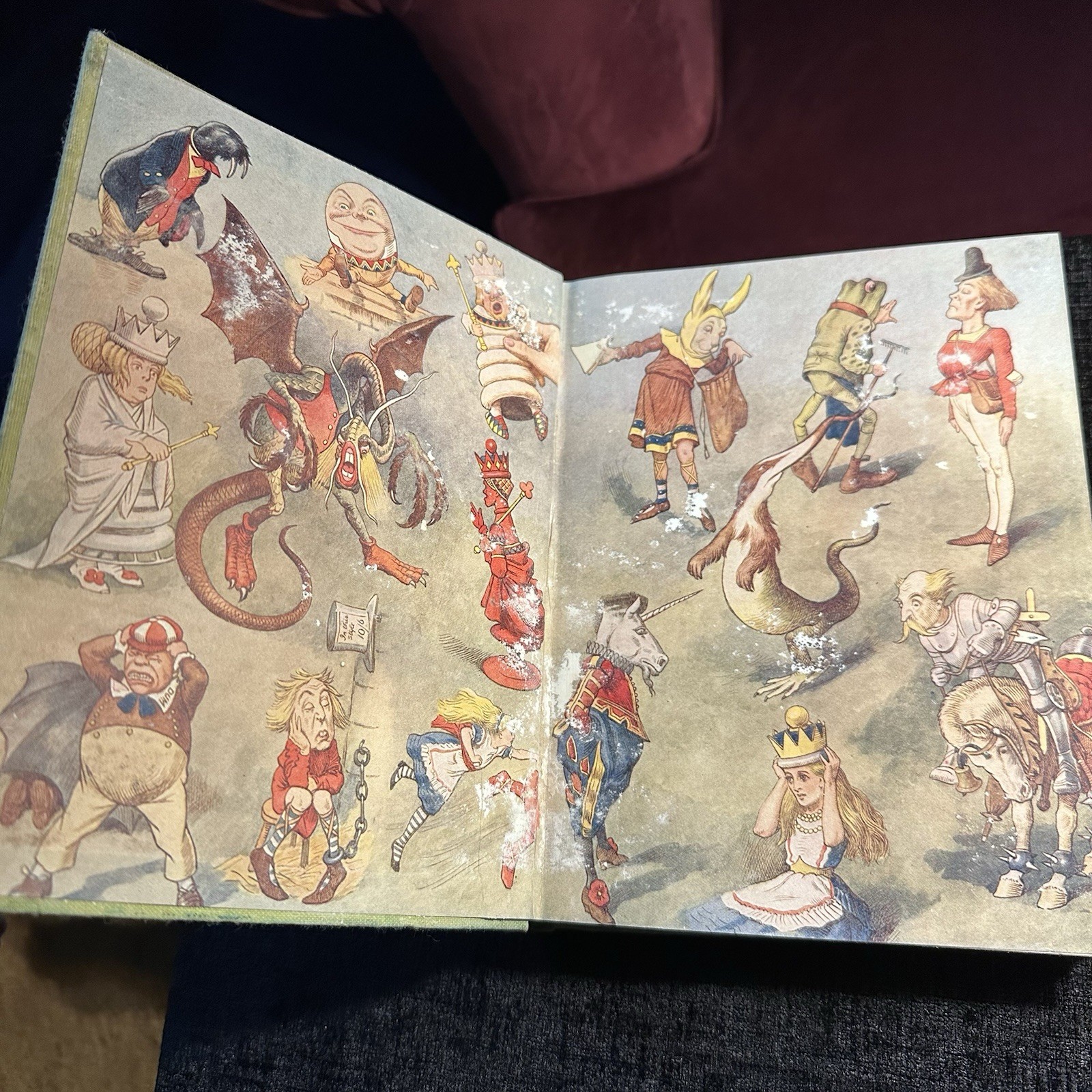 1934 Through The Looking Glass Lewis Carroll Macmillan Hardback SPARES REPAIR