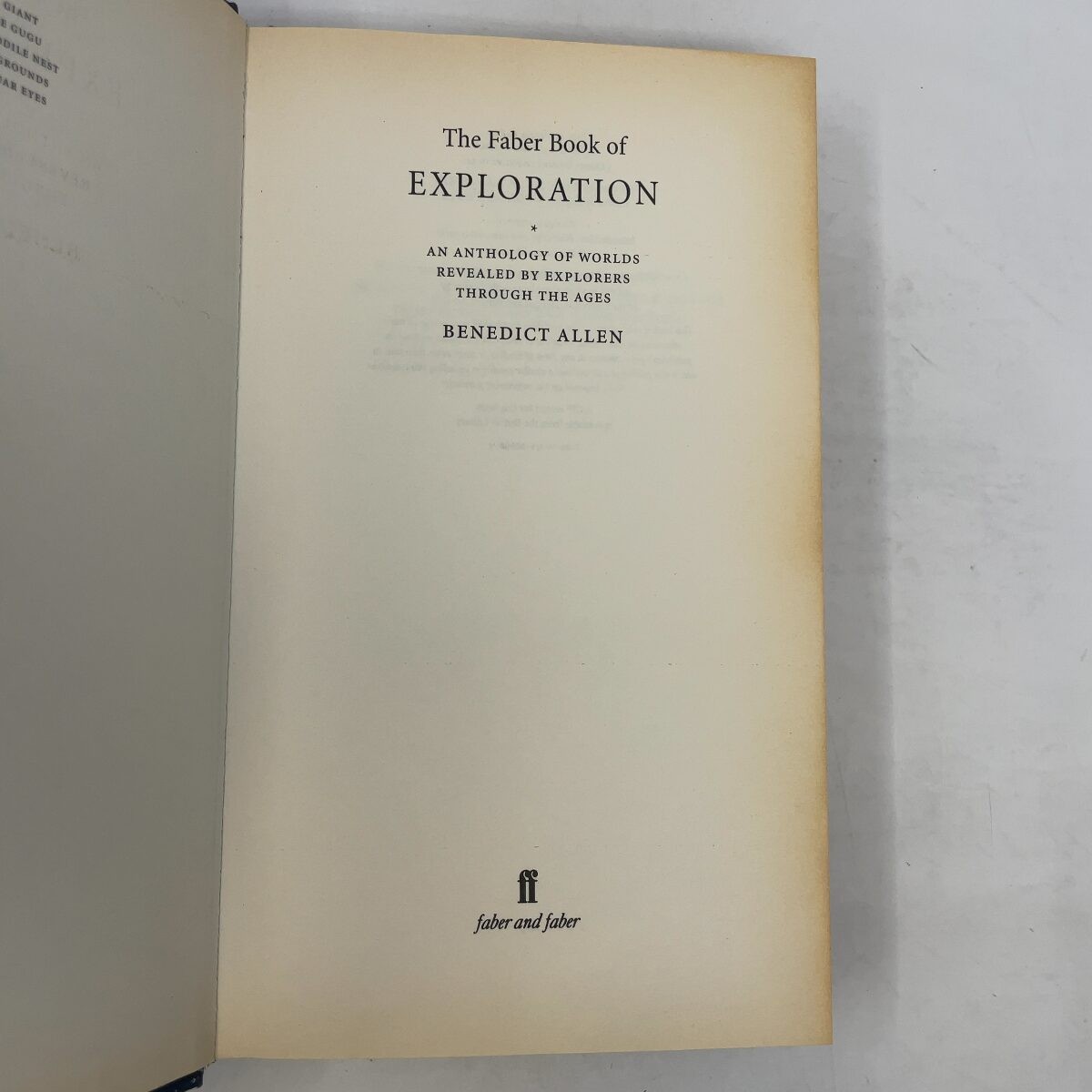The Faber Book of Exploration by Benedict Allen HC First Edition Like New 2002