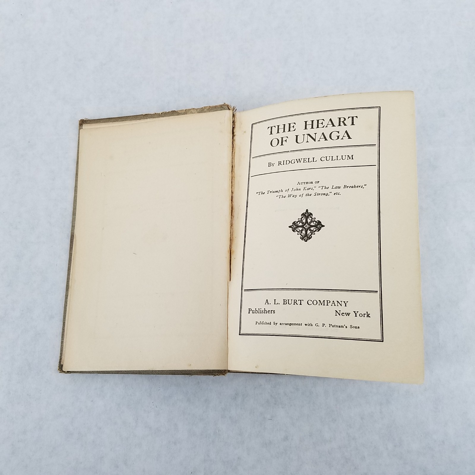 The Heart of Unaga – 1920 Hardcover by Ridgwell Cullum