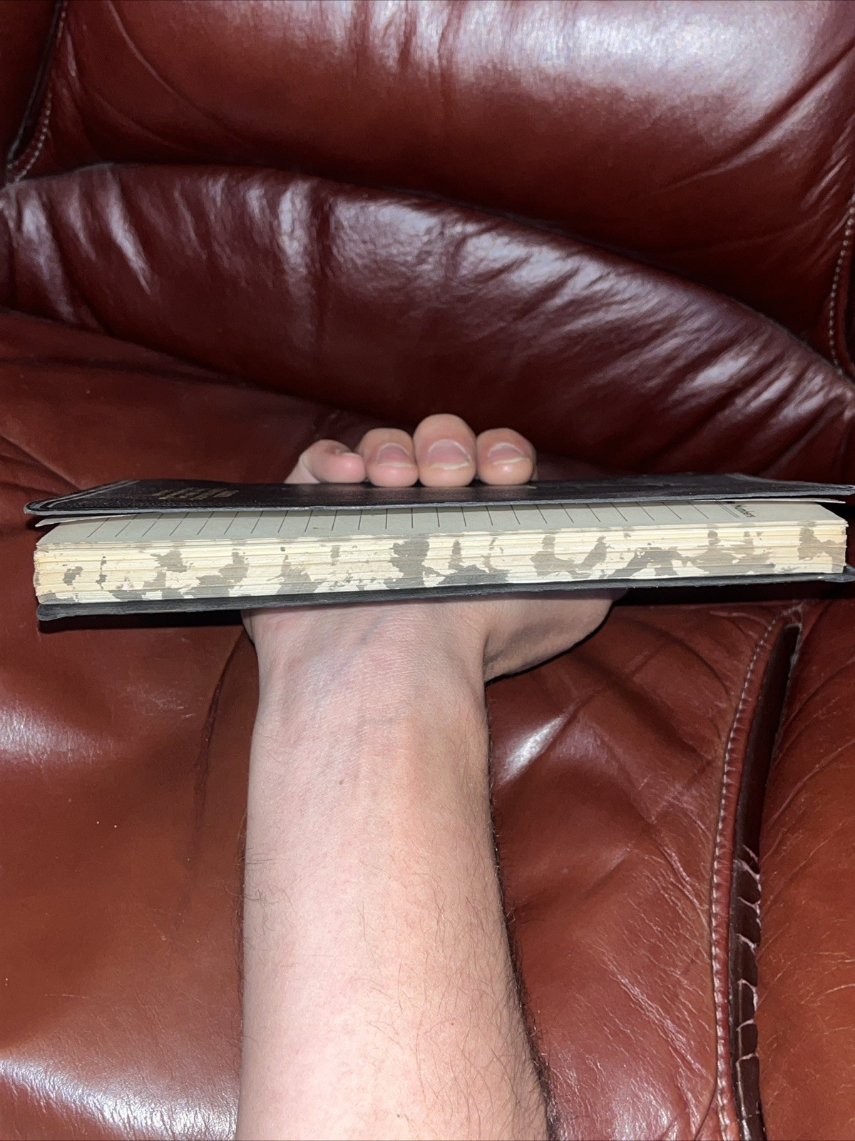 Vintage WWII Era 1944-45 Faux Black Leather Notebook-made in USA -A Daily Record