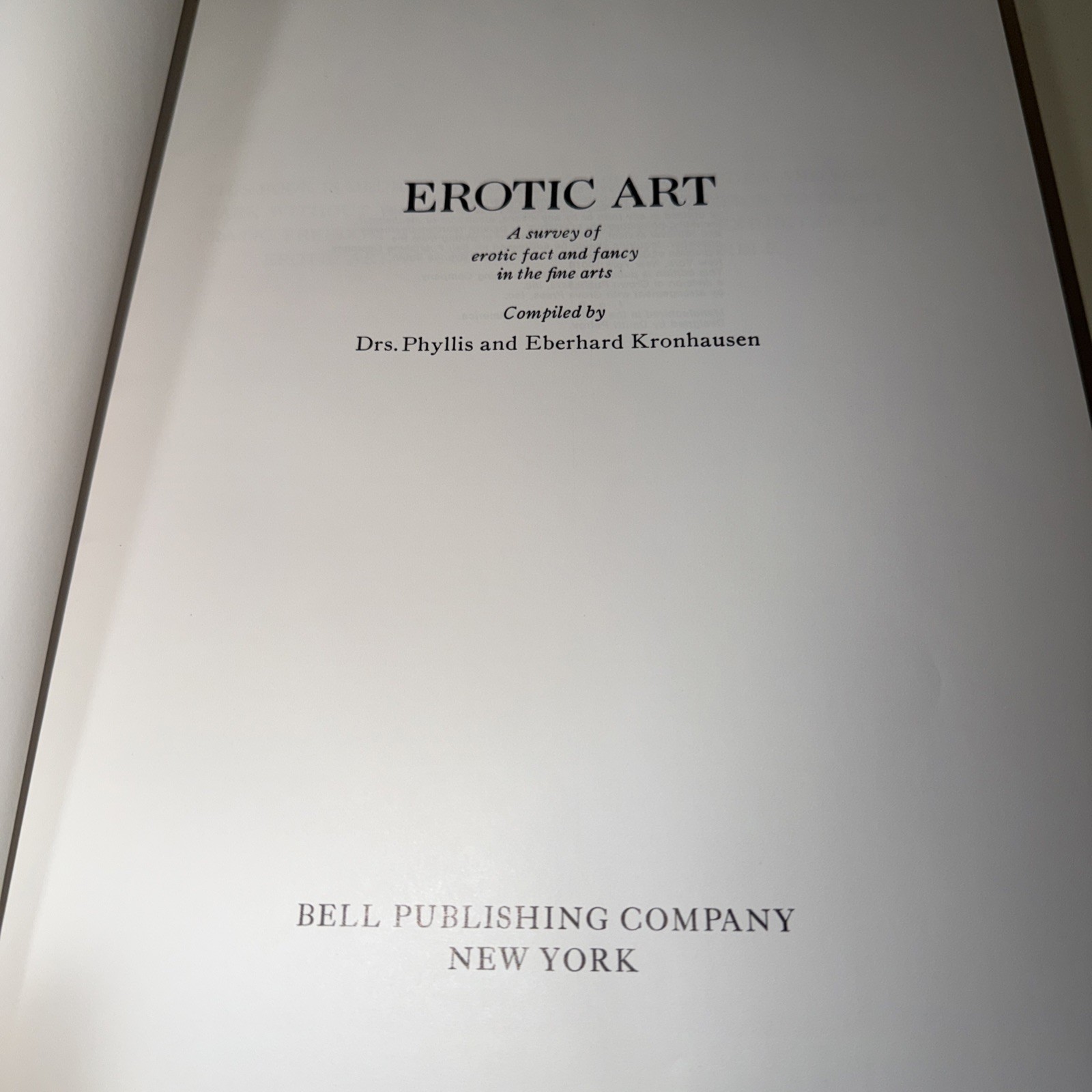 Erotic Art Survey Of Erotic Fact & Fancy In The Fine Arts By Drs Phyllis c 1968