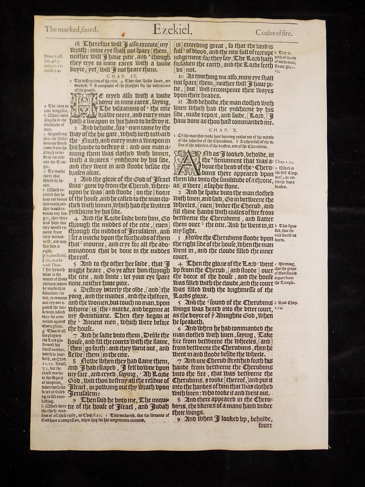 1583 Noblest Geneva Bible Folio- Book of Ezekiel- YOU PICK