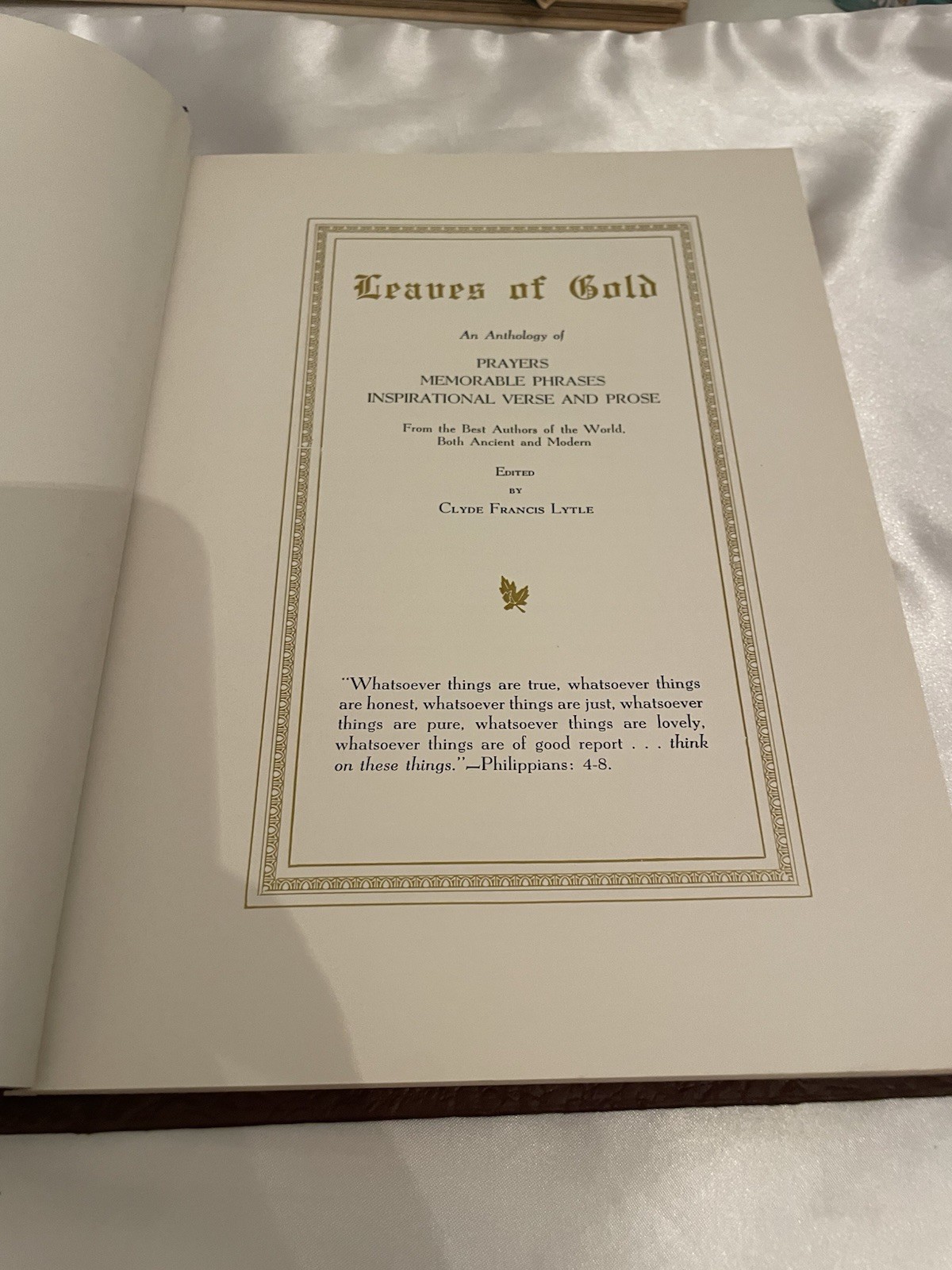 VTG Leaves Of Gold Hard Copy Book Revised Edition COSLETT PUBLISHING COMPANY