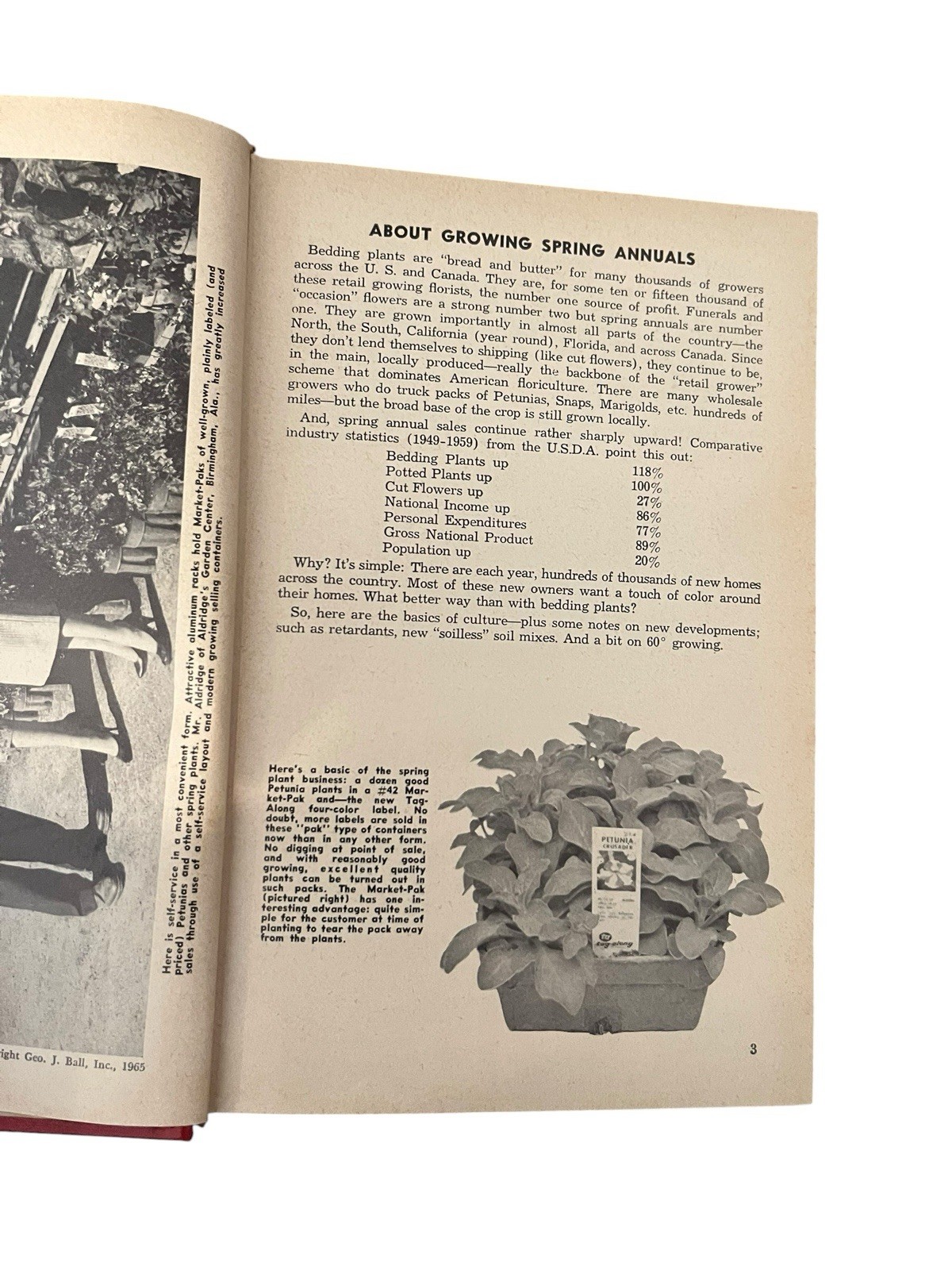 The Ball Red Book Eleventh Edition Flowers Horticulture USA Geo. J. Ball 1965
