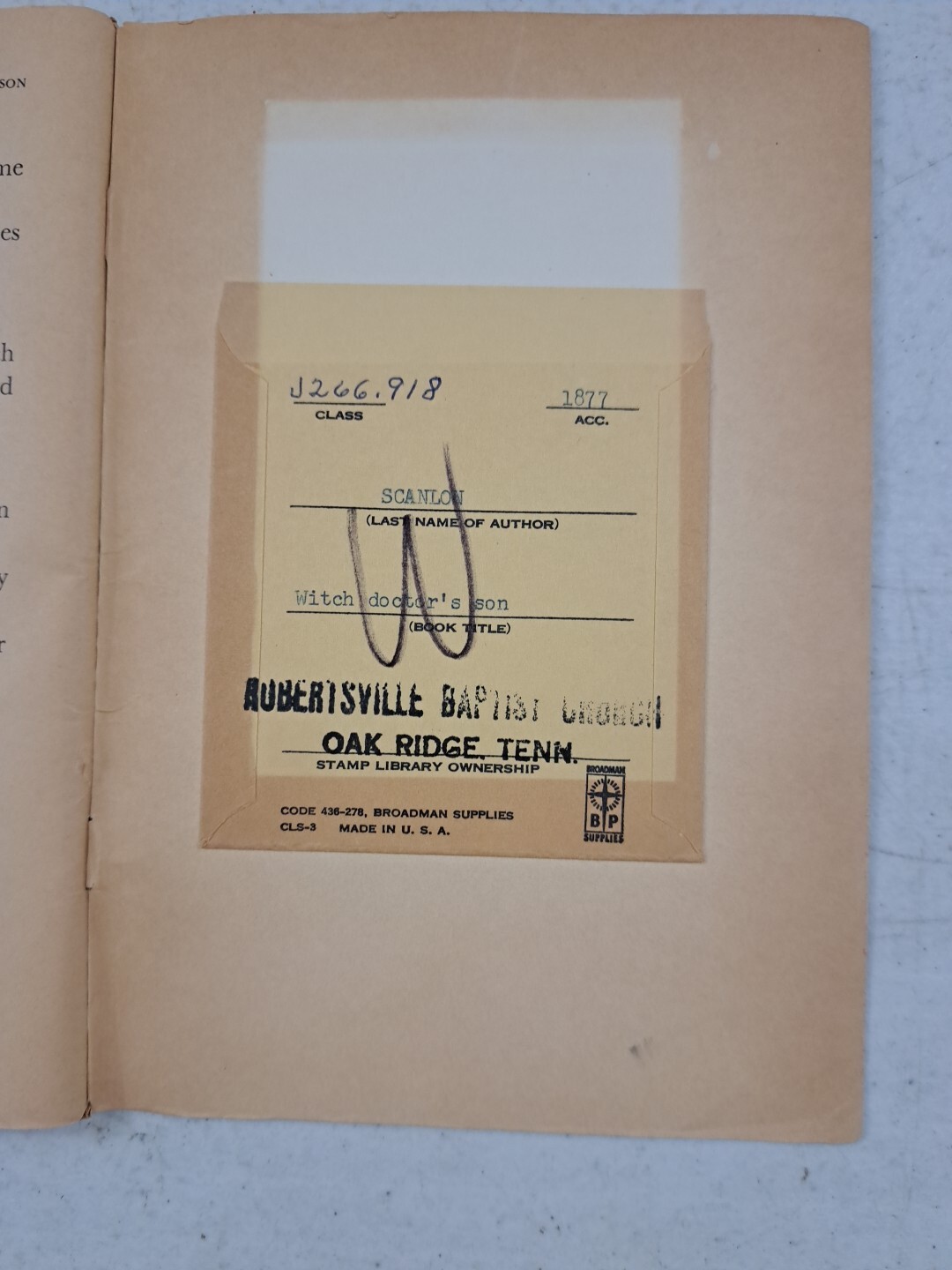 Vintage Christian Book Missionary Story-Witch Doctor’s Son-Guatemala