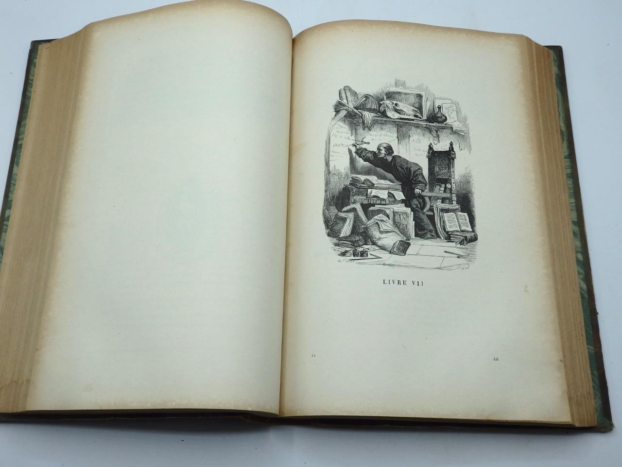 c1880 HUNCHBACK of NOTRE-DAME in FRENCH – Victor Hugo VERY CLEAN Leather Binding