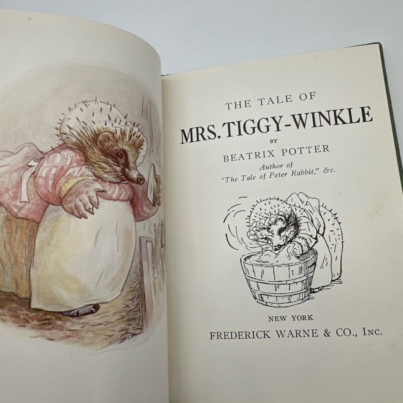 Beatrix Potter Tale of Mrs Tiggy-Winkle 1905 Frederick Warne (N138)