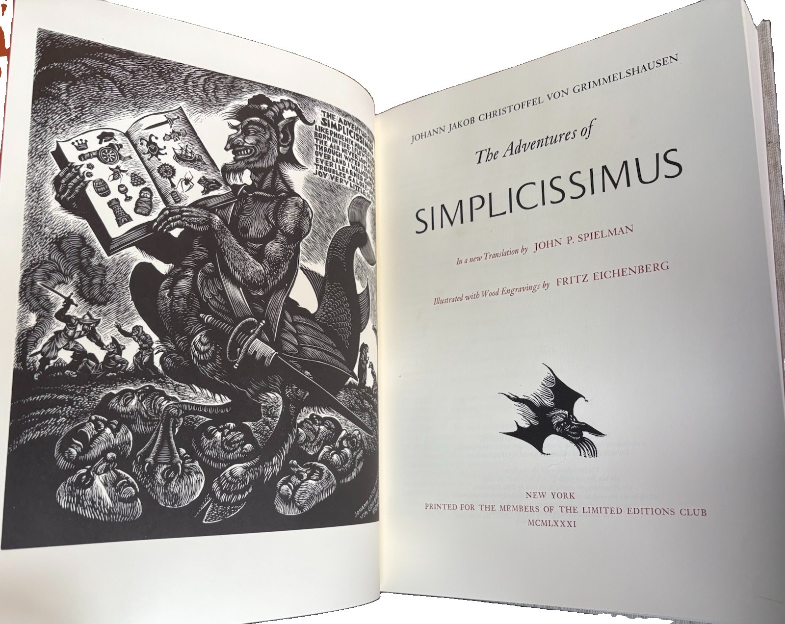 Simplicissimus Signed Artist Fritz Eichenberg- Limited Editions Club Slipcased