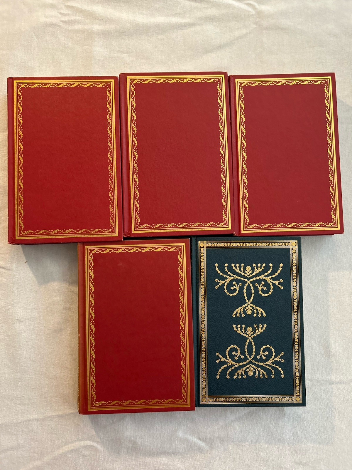 Lot of Five The International Collector’s Library Books with Decorative Bindings