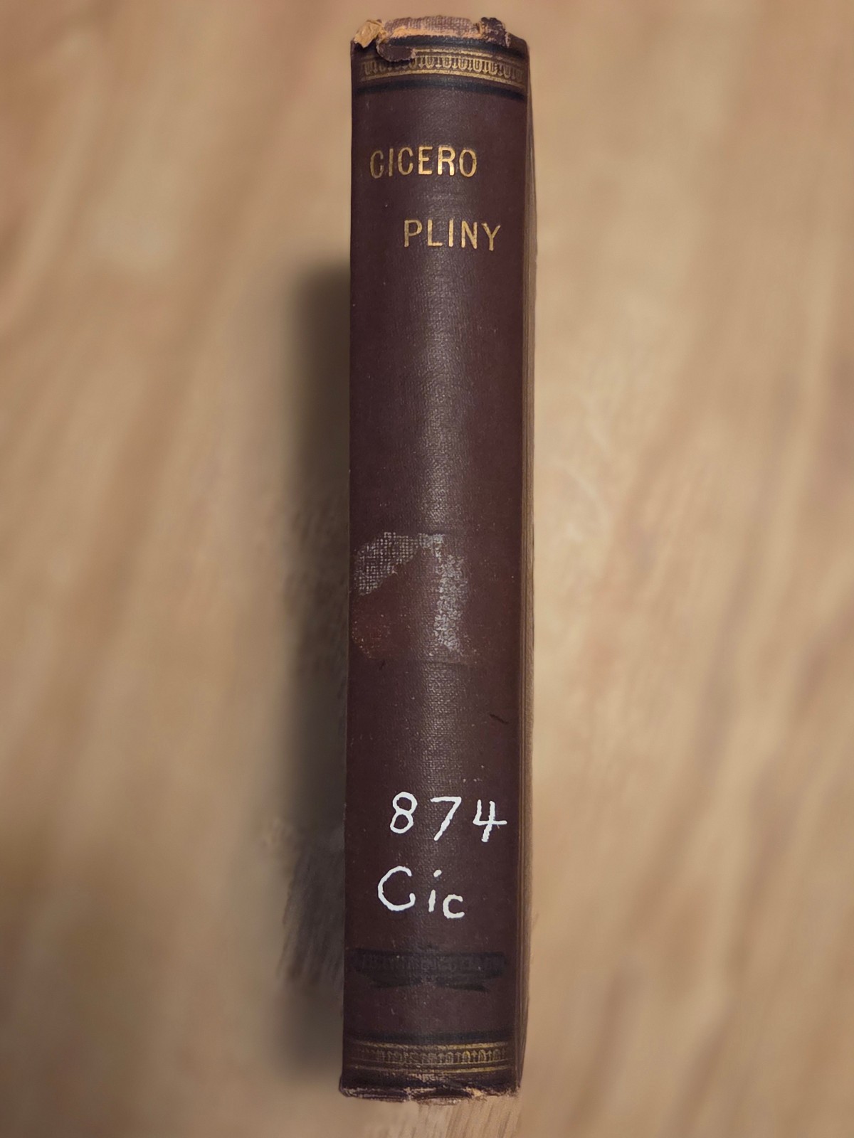 Cicero, bound with Letters from Pliny by Rev. Lucas Collins, 1875, Ex-Library
