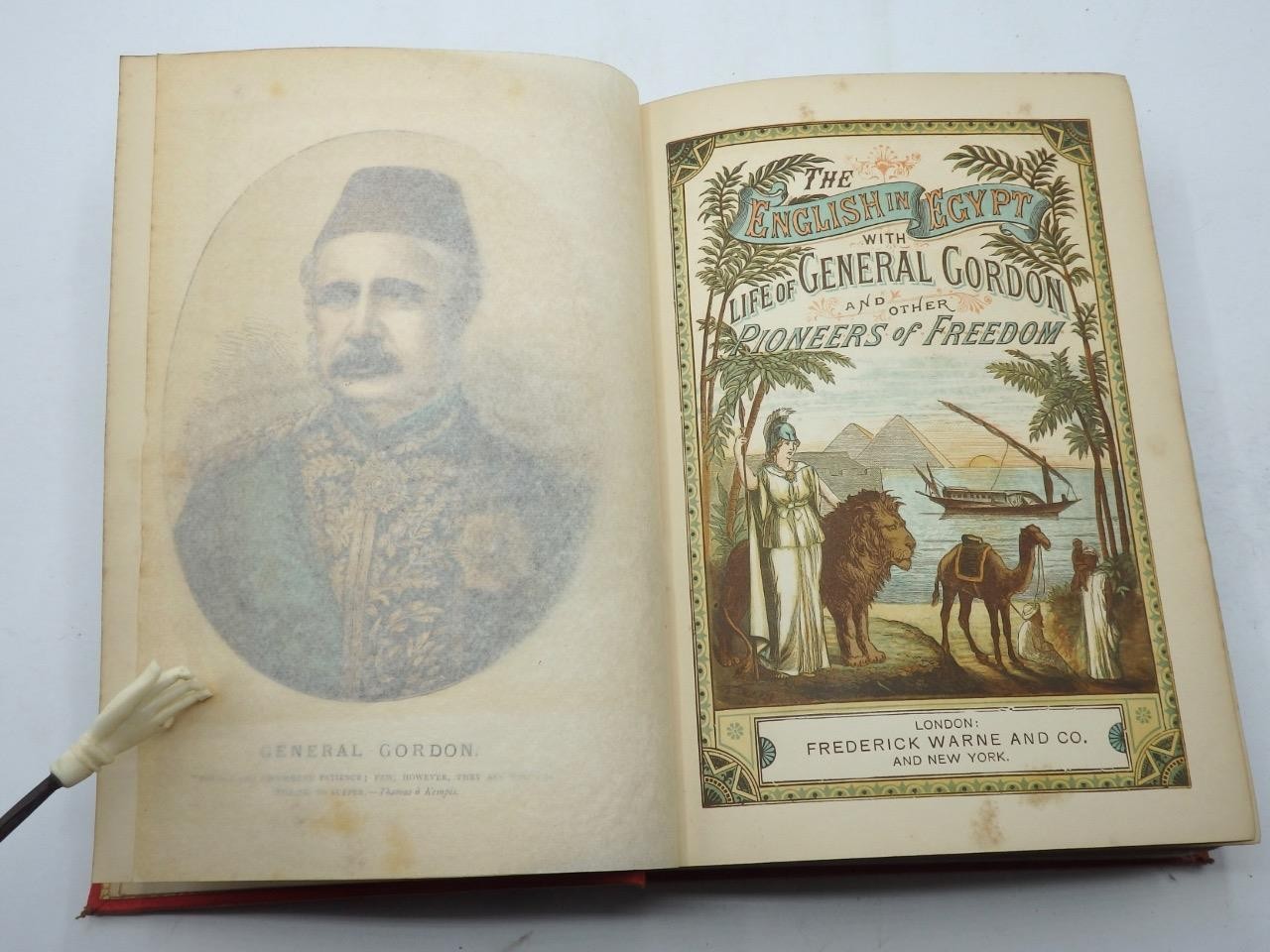 c1890 The ENGLISH IN EGYPT With LIFE OF GENERAL GORDON & Other Pioneers