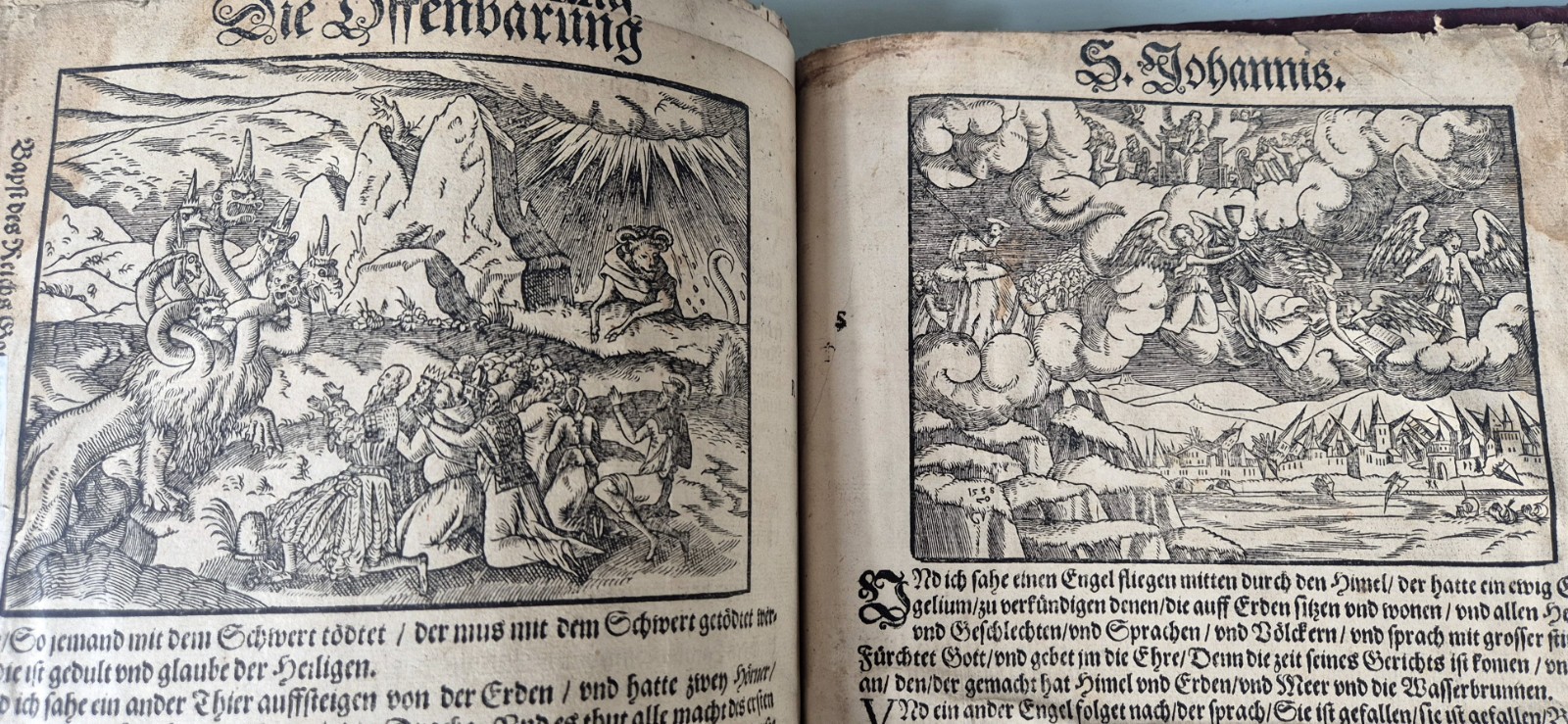Rare 1581 Luther Bible, Wittenberg. Printed Hans Krafft, with many fine woodcuts