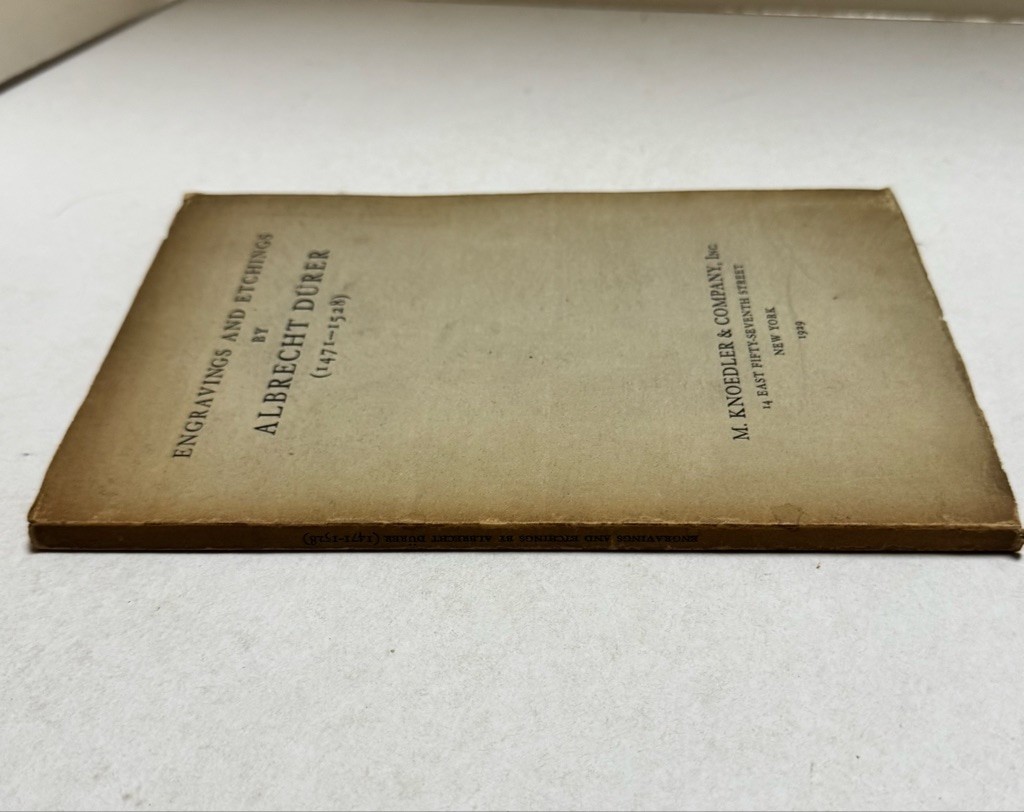 Antiquarian Art Book – Engravings and Etching by Durer – 1929