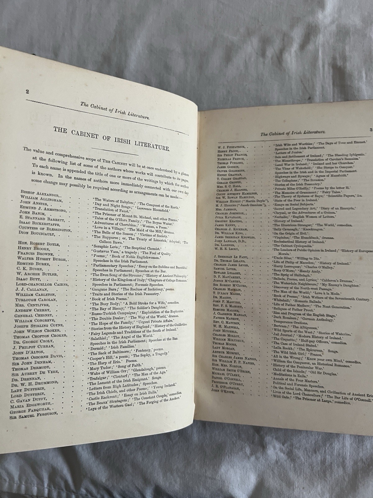 The Cabinet of Irish Literature – 4 volumes – 1880