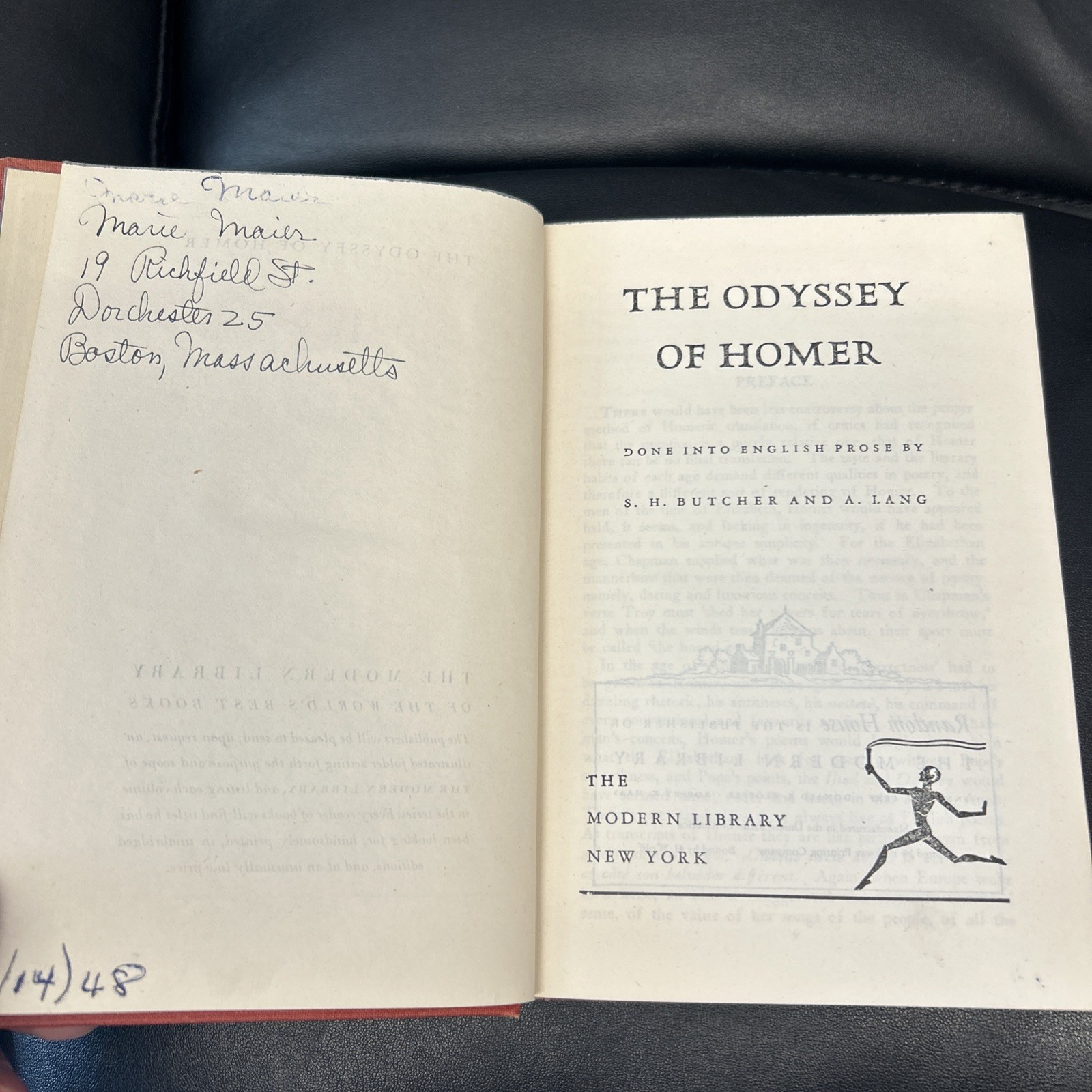 The Iliad and The Odyssey – Homer – Modern Library 1940’s Editions