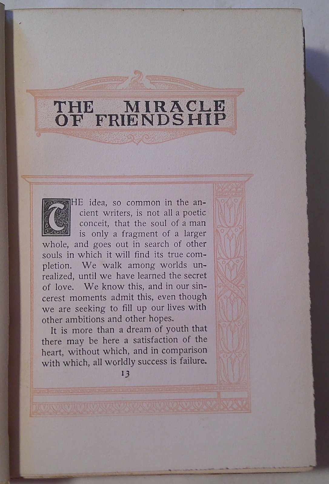 FRIENDSHIP by Hugh Black 1902 ANTIQUE Fleming H. Revell Co. Hard Cover