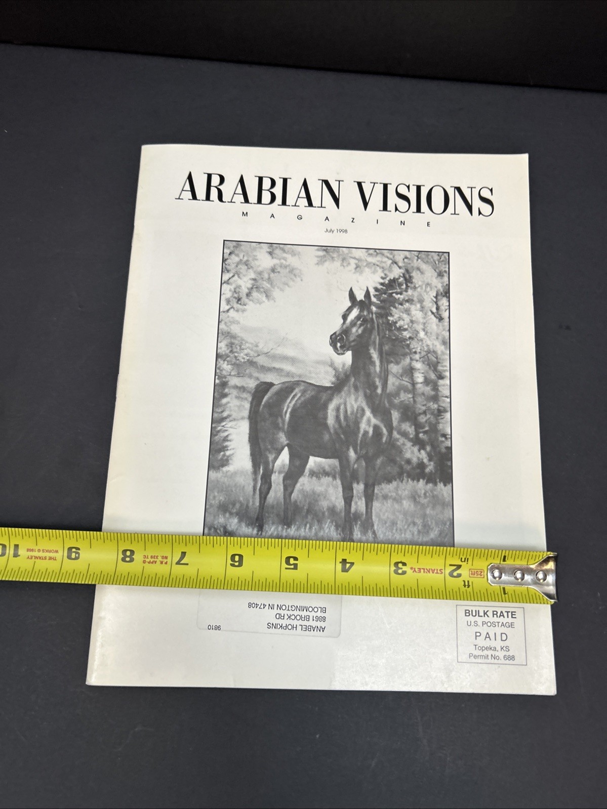 Arabian Visions Magazine Horse July 1998 Vintage