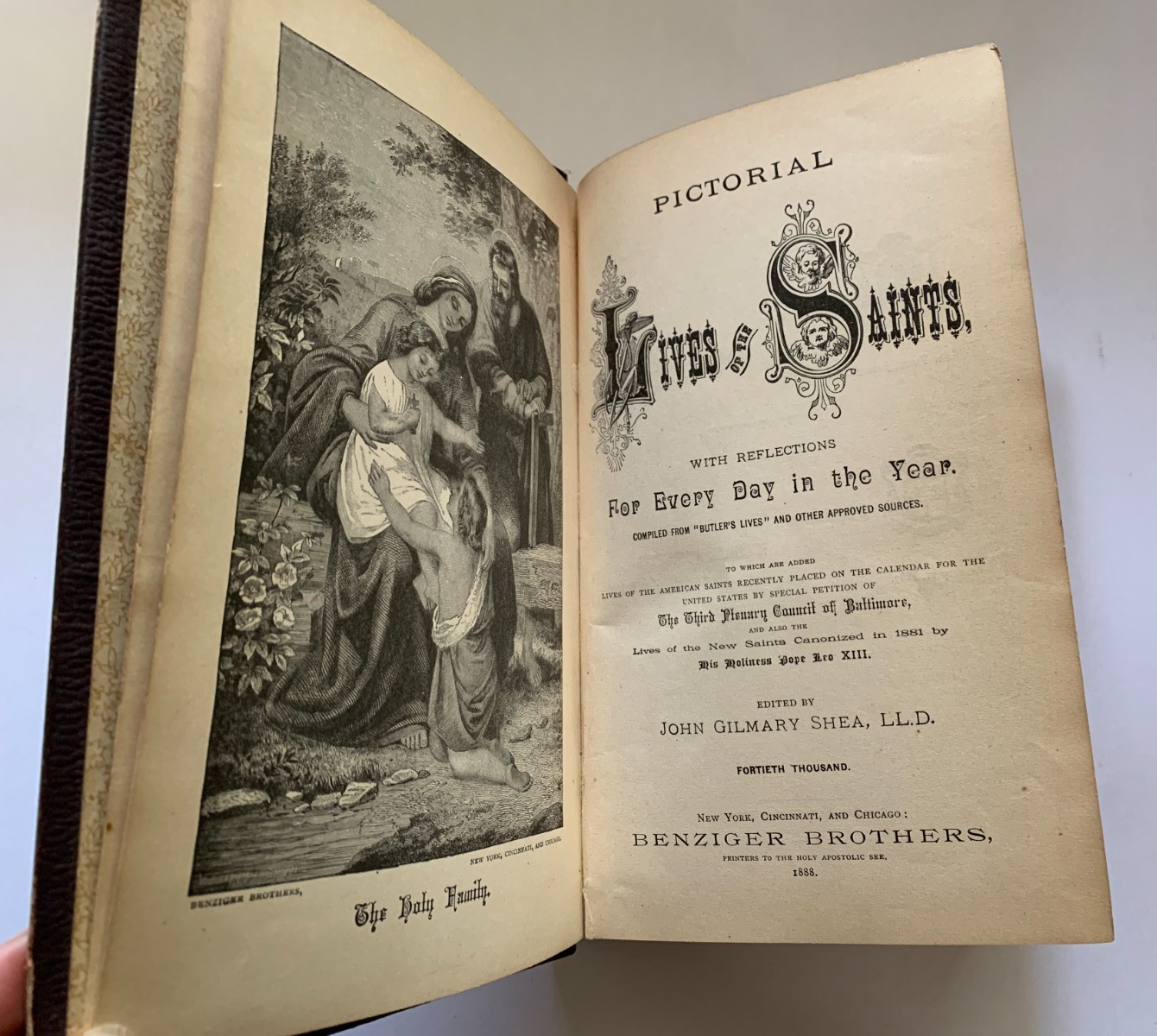 Antique PICTORIAL LIVES of the SAINTS HC Illustrated 1888