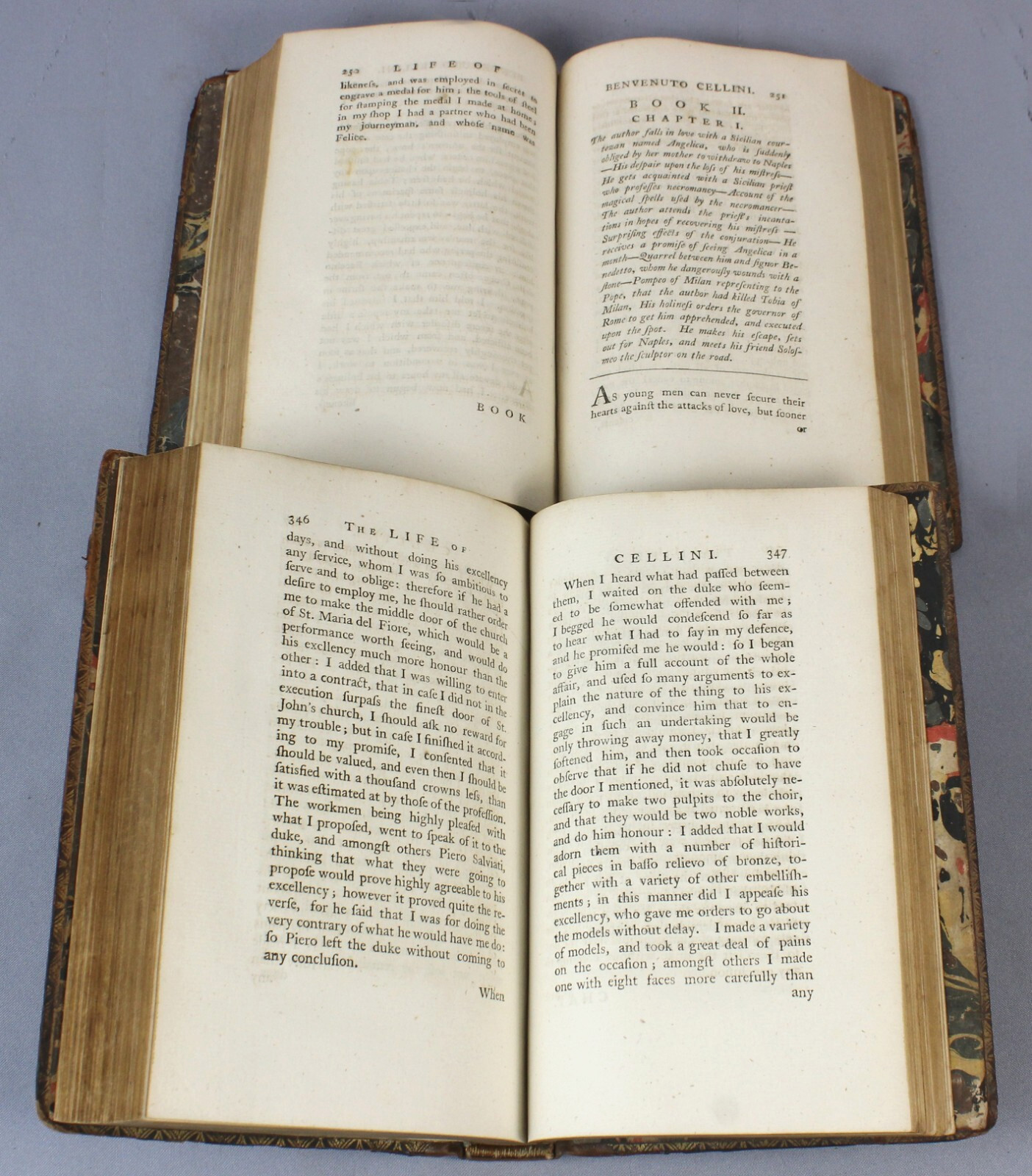 Huguenot artist provenance – curious dice bookplate – in 1771 – Life of CELLINI