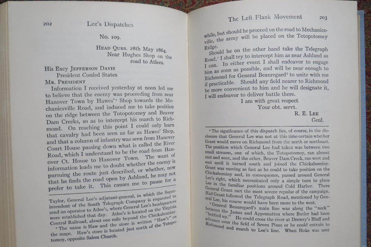 SIGNED – GENERAL ROBERT E. LEE’S CONFIDENTIAL DISPATCHES TO JEFFERSON – 1ST EDIT