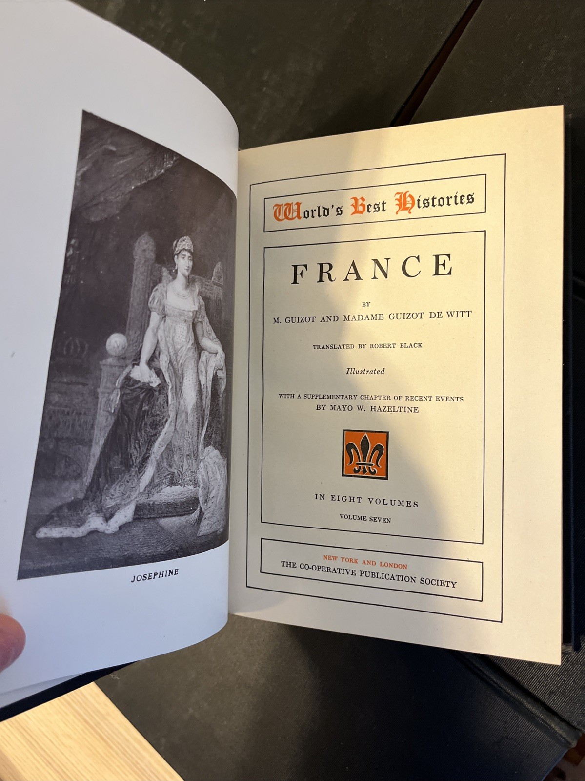 Set of 8 Rare France World’s Best Histories – M Guizot 1898-1903 Books Vintage