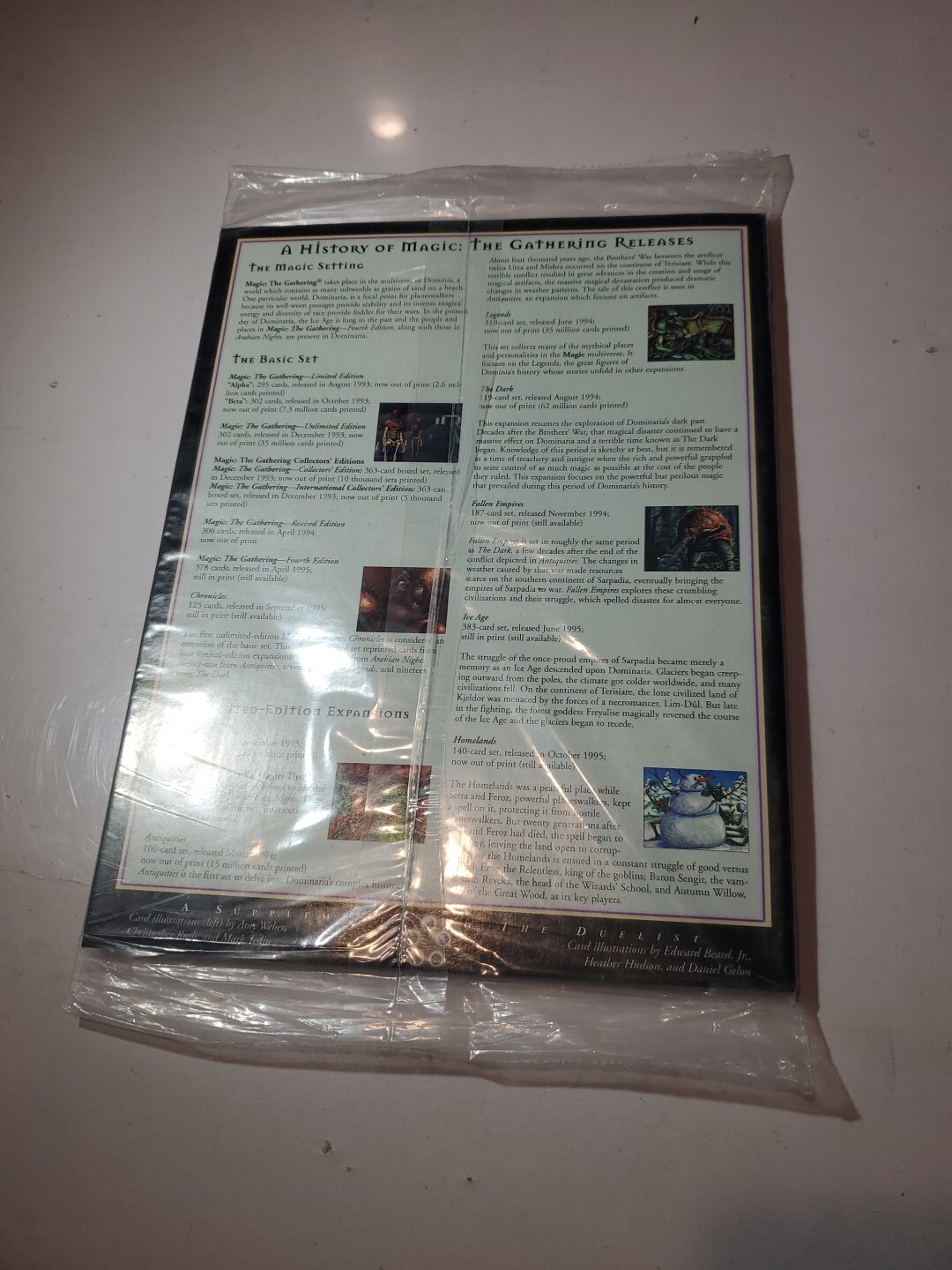 Duelist Magazine # 8 1995 SEALED W/ MTG Card List Guide Supplement poster RARE