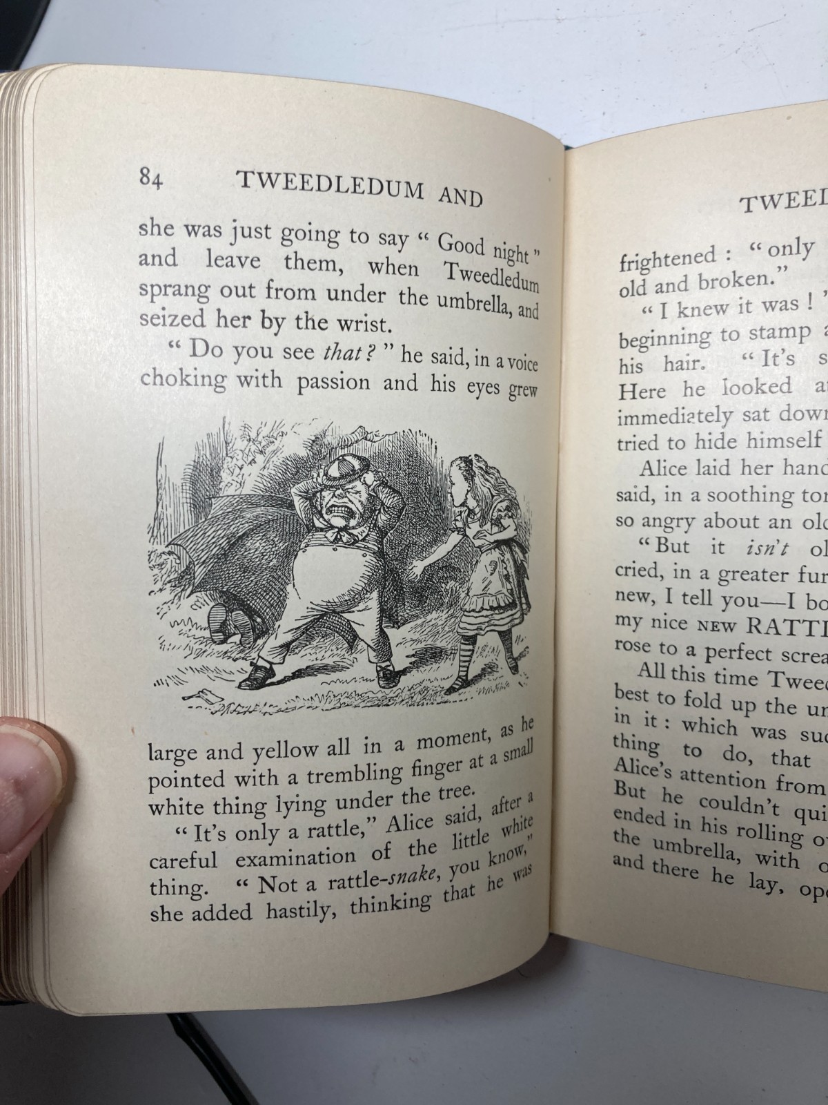 1935 Lewis Carroll LOOKING-GLASS Miniature Full Morocco Leather Tenniel
