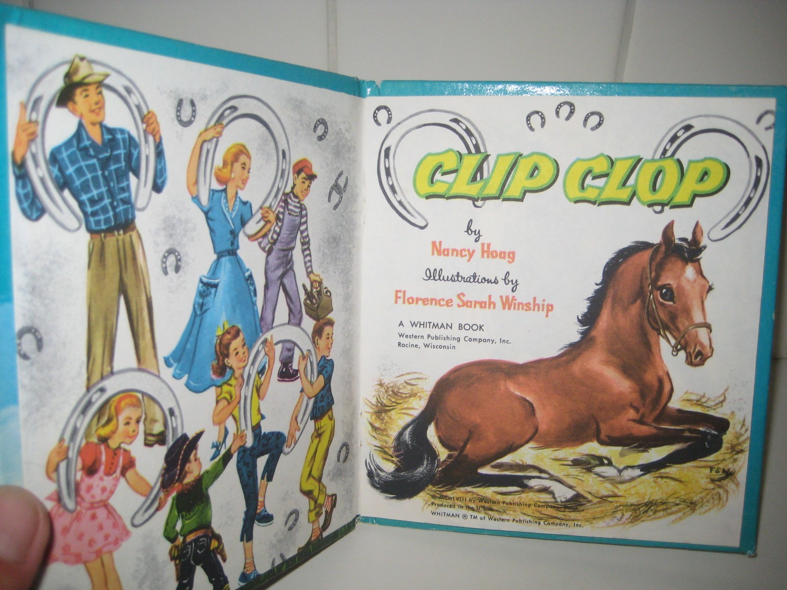 Clip Clop /Nancy Hoag/ Winship/ Whitman Book/ 1958/ horse