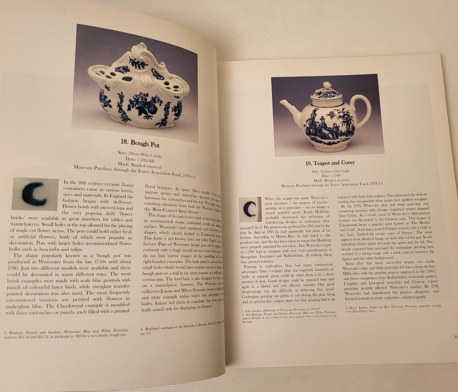 The Ewers-Tyne Collection of Worcester Porcelain at Cheekwood Color Illus. Book