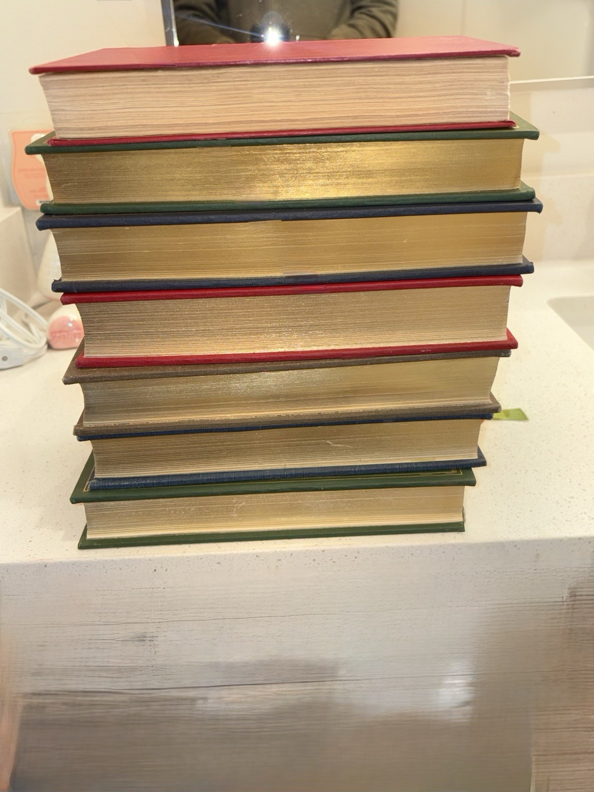 Lot of 7 Franklin Library Leather Books 1979-83 Gilt 22kt Gold Collectible/Decor