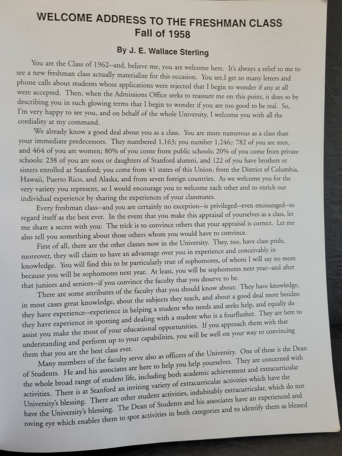 Stanford Class of 1962 – 40th Reunion Yearbook