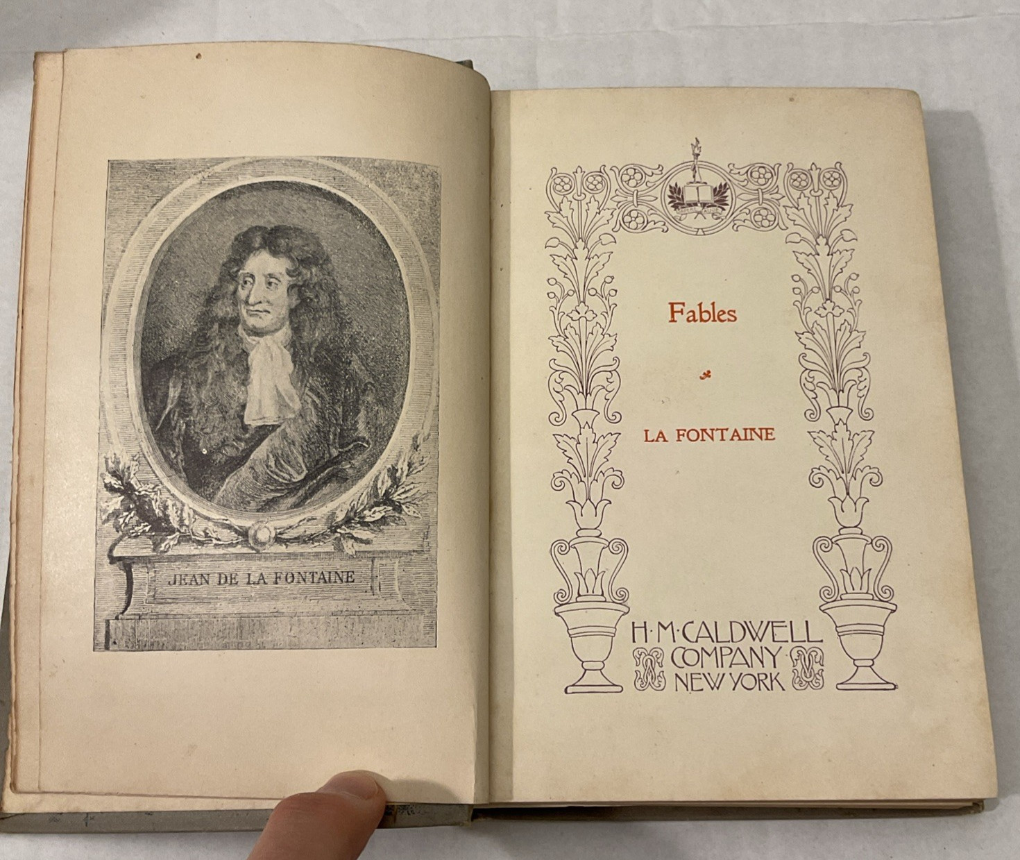 Fables La Fontaine Gustavo Dore ~ 1899 H.M. Caldwell Ornate Collectible Antique