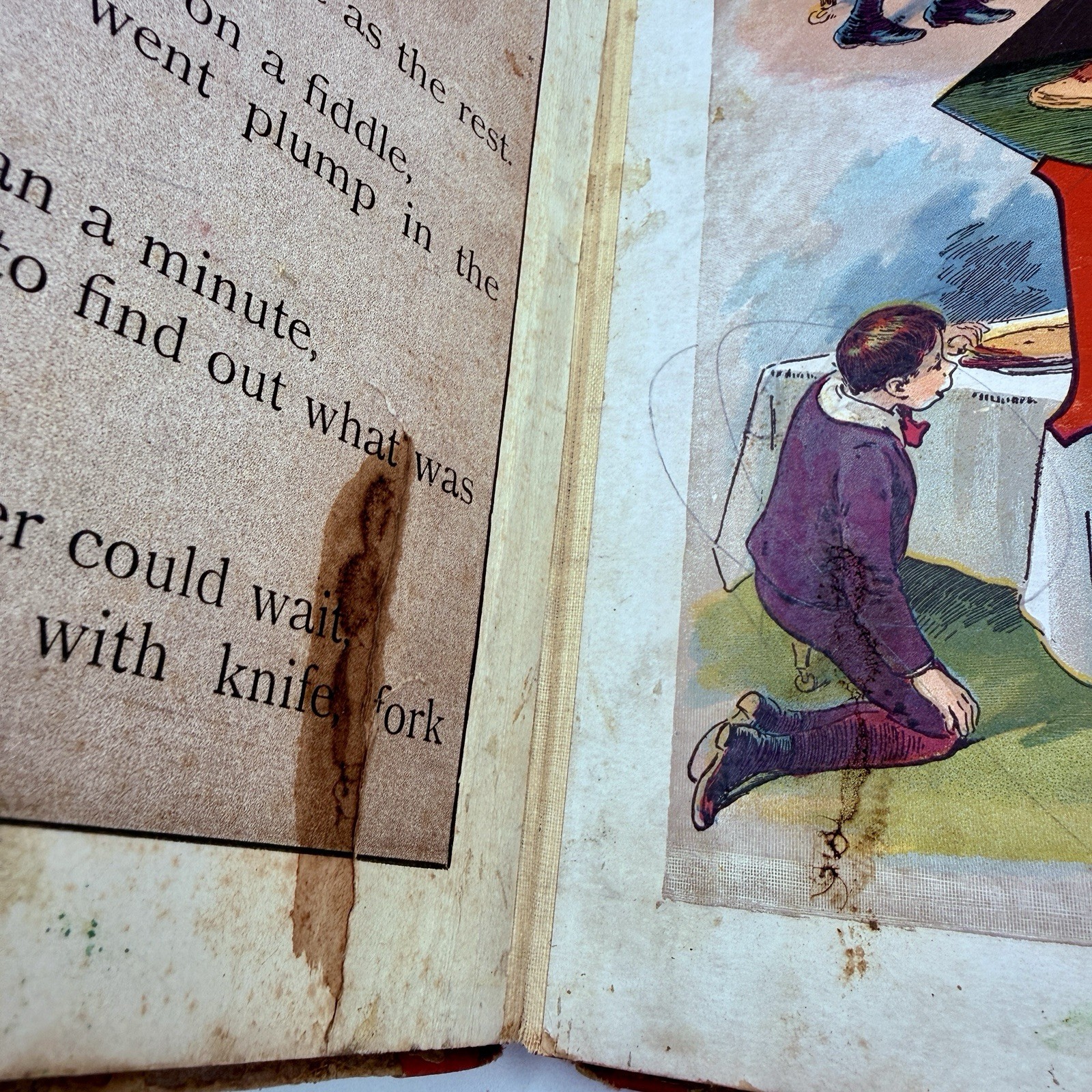Antique 1888 McLoughlin Bros Apple Pie ABC Victorian Board Book Chromolithograph