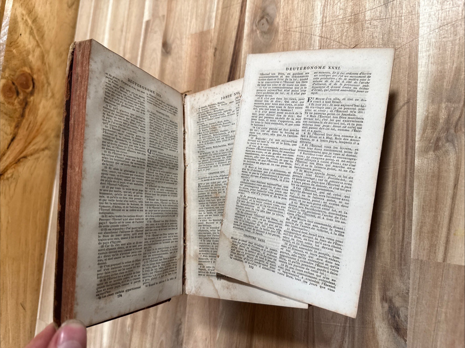 1832 HOLY BIBLE french LA SAINTE BIBLE new york AMERICAN BIBLE SOCIETY 3rd ED.