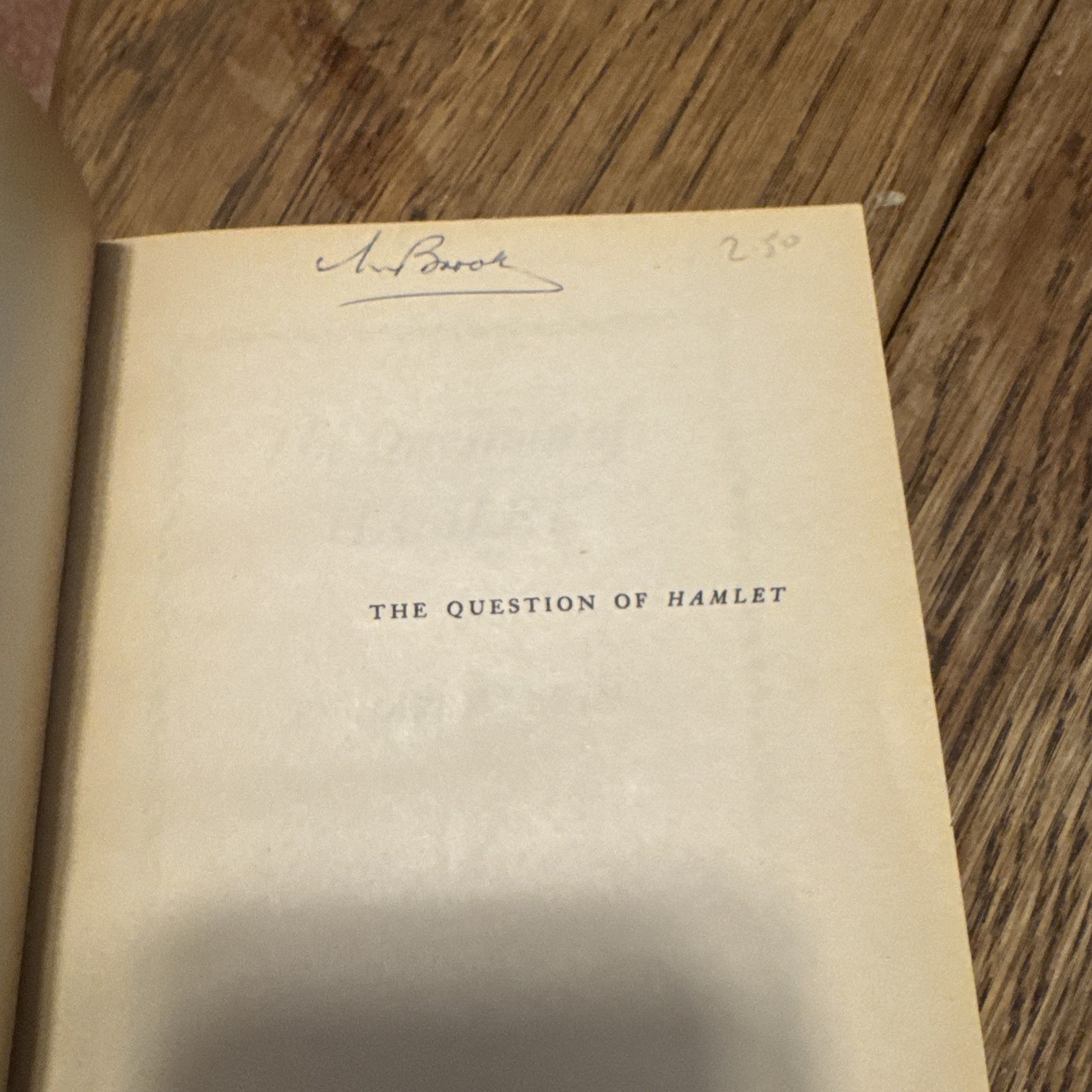 The Question Of Hamlet Harry Levin