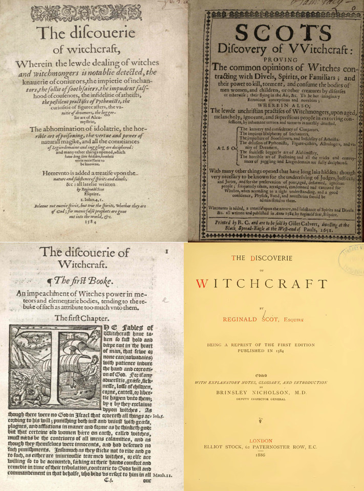 The Discovery of Witchcraft – 1st (1584) 2nd (1651) & 3rd (1881) Editions ON DVD