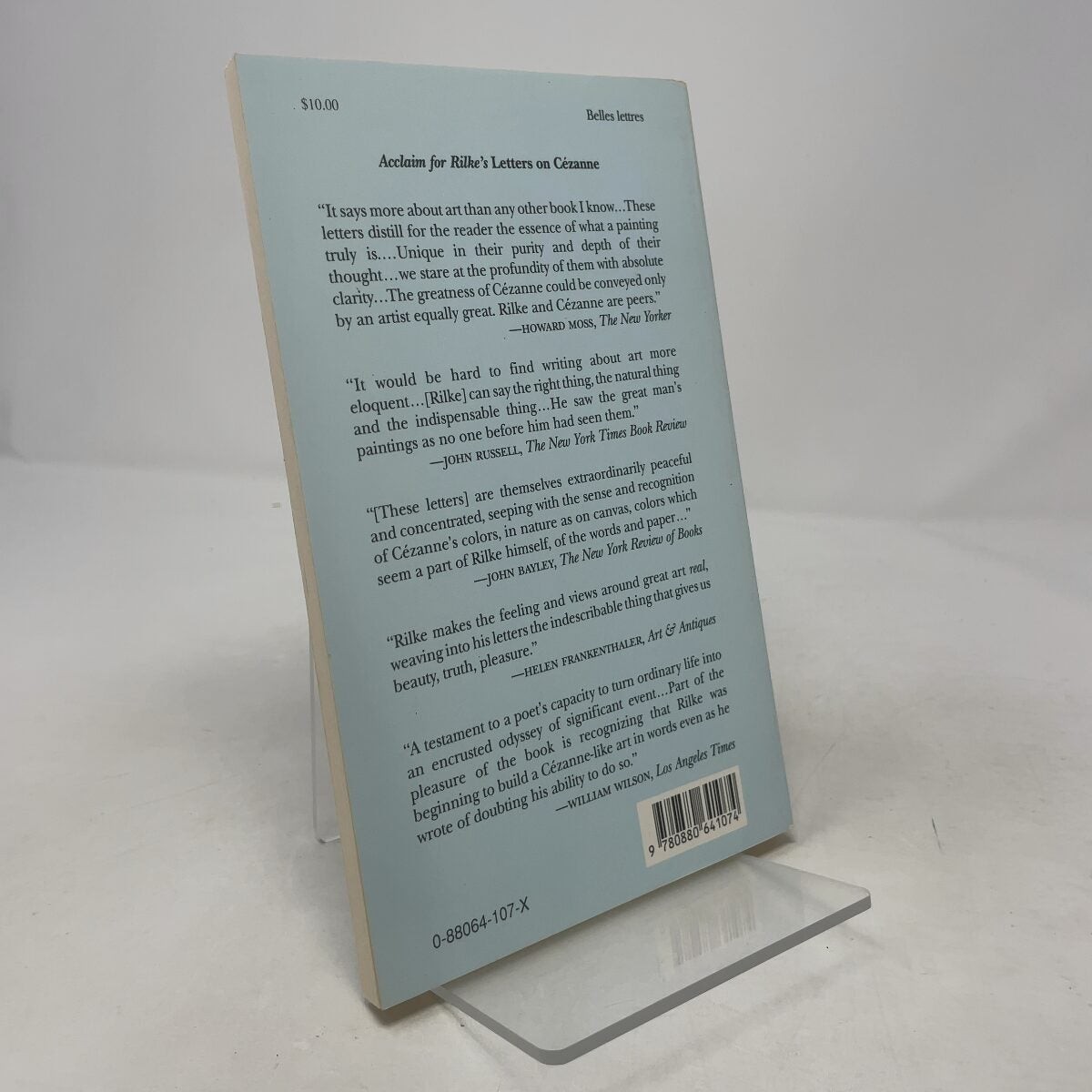 Letters on Cézanne by Rainer Maria Rilke PB 2nd Edition Like New 1986