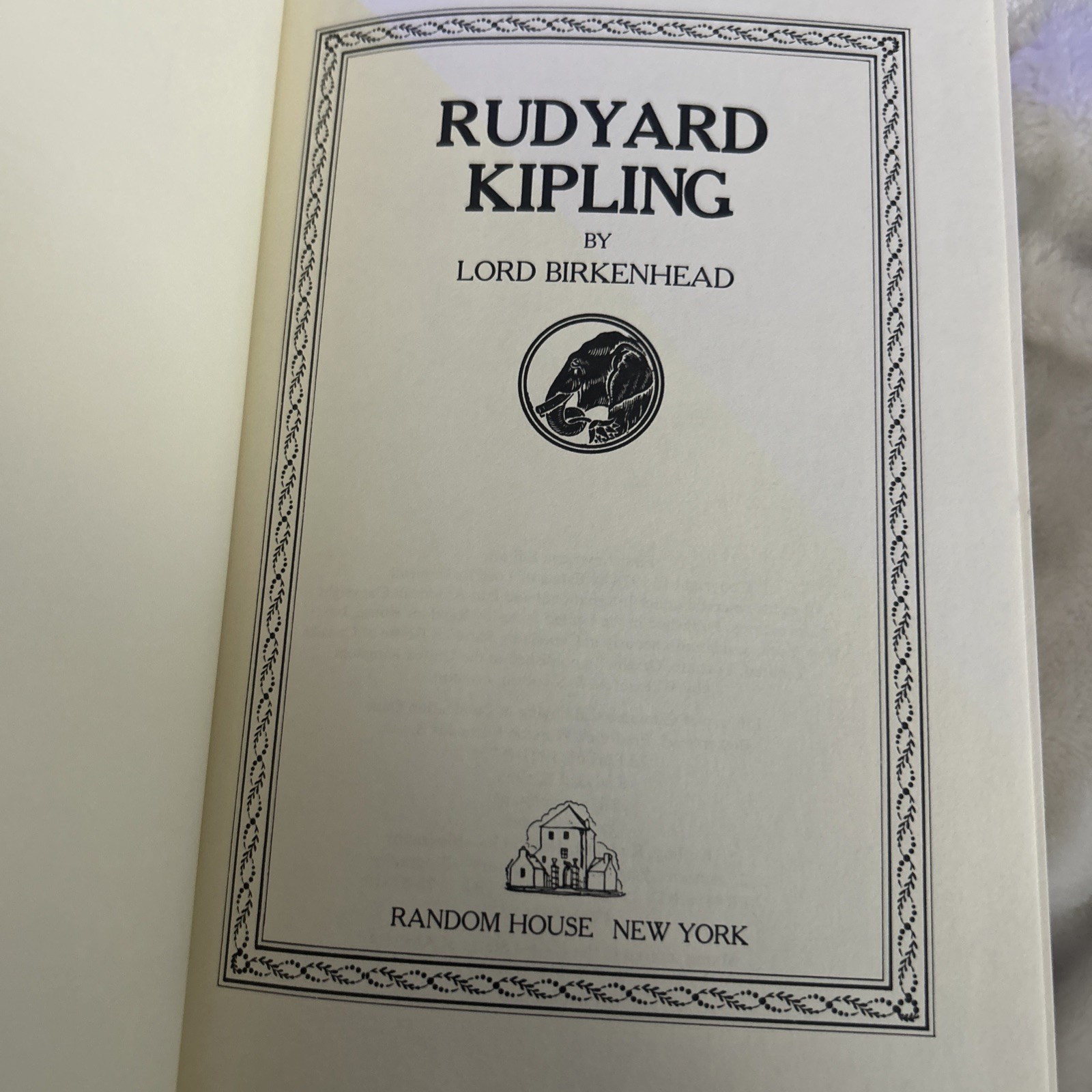 Rudyard Kipling Biography Book by Lord Birkenhead Vintage 1978 1st Edition