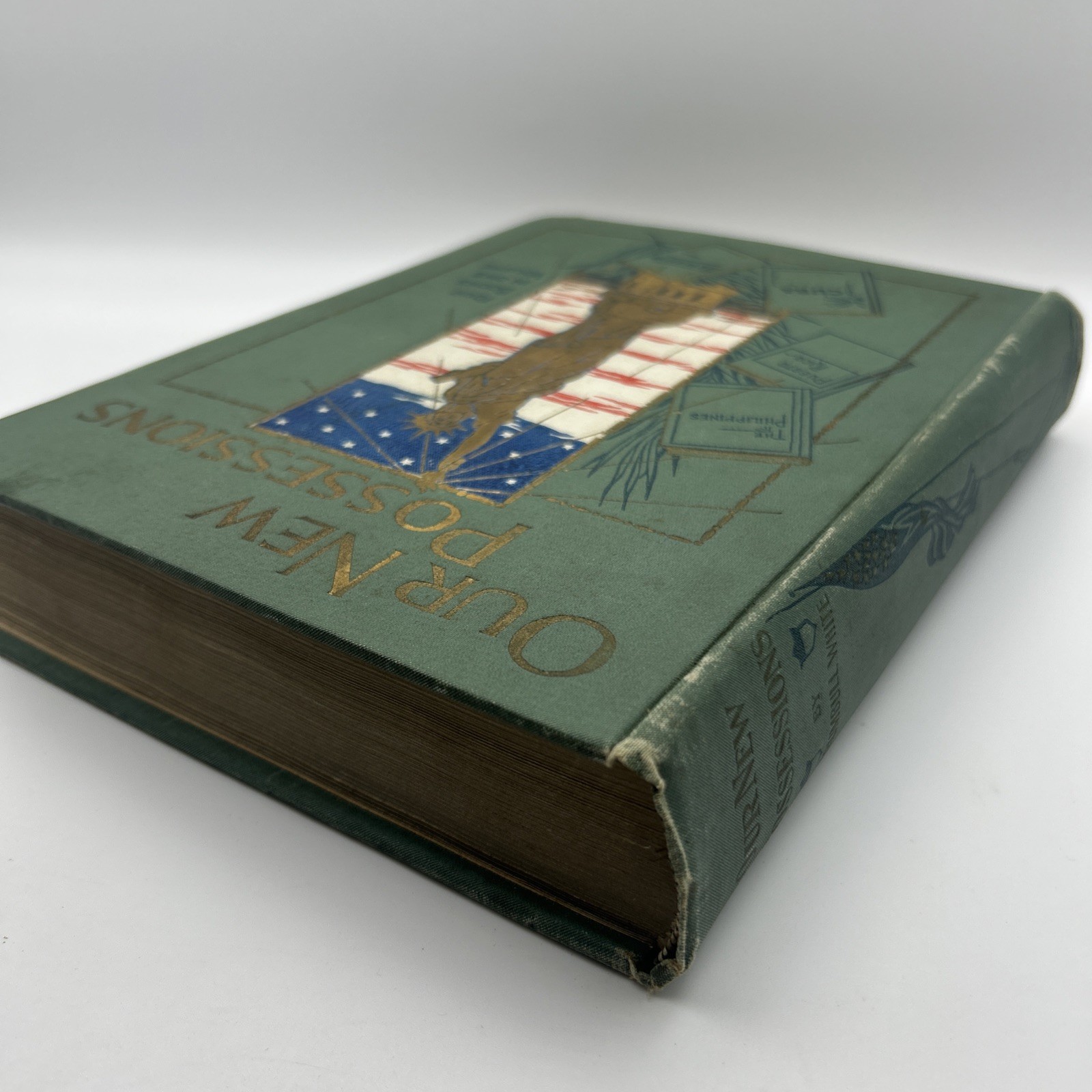 1898 Antique History Book “Our New Possessions: Puerto Rico, Hawaii, etc” Illus.