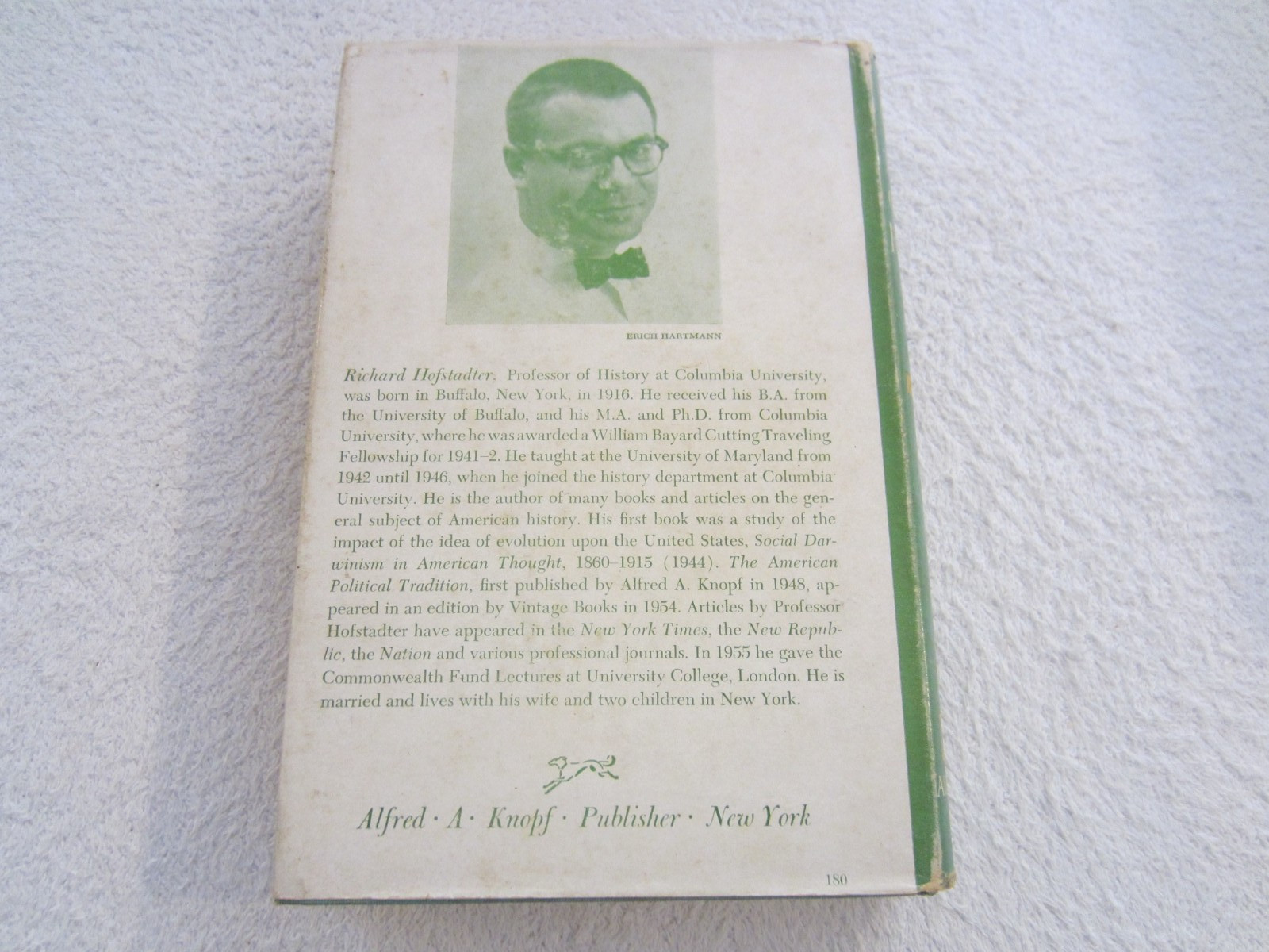 The Age of Reform: From Bryan to F.D.R. by Richard Hofstadter – 1955 B.F.C. HCDJ