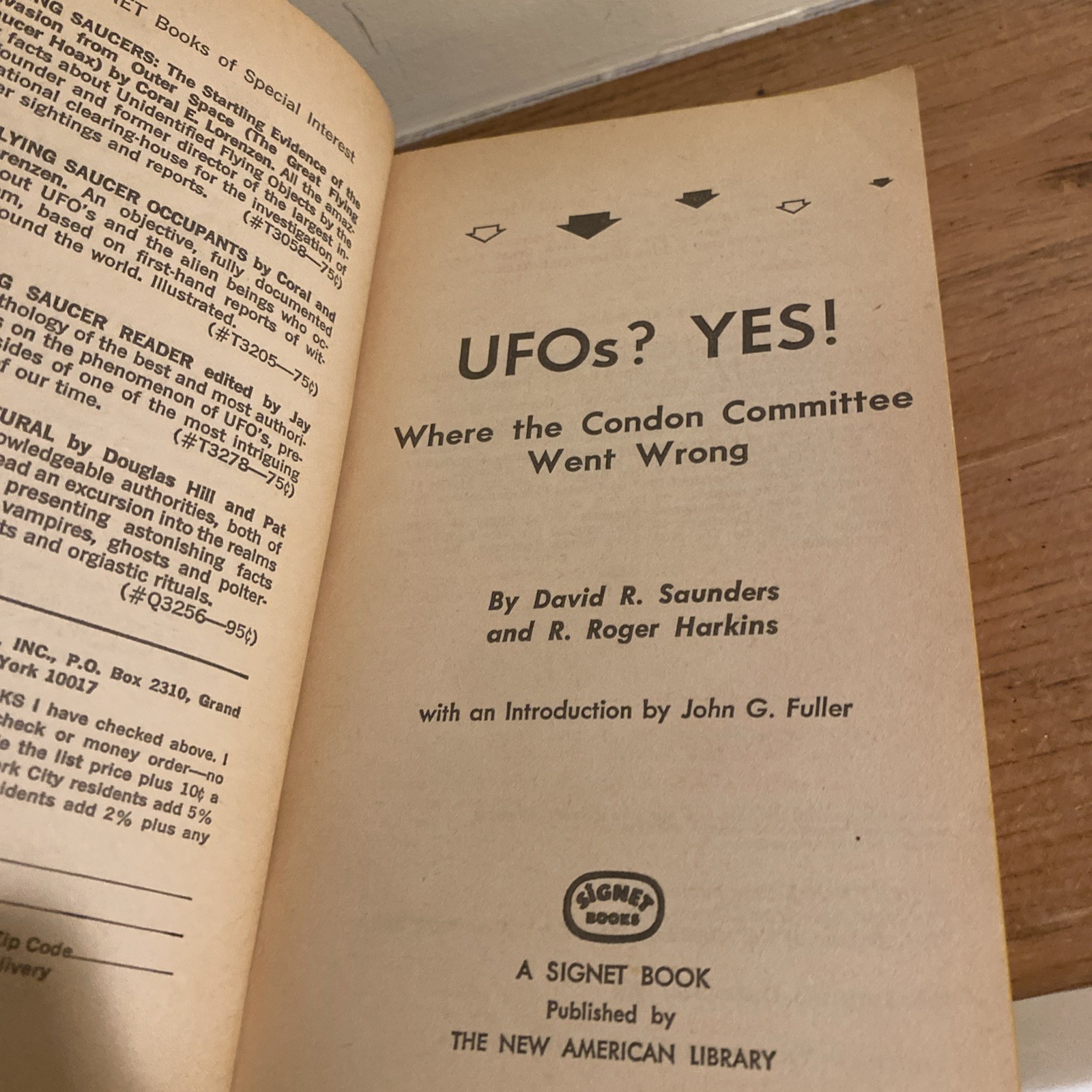 UFOs? YES! Where The Condon Comittee Went Wrong – David Saunders 1968 Vintage PB