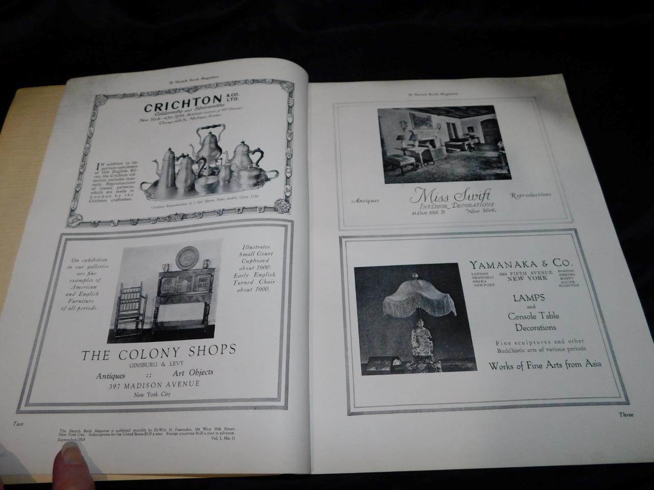 Sept 1924 The Sketch Book Magazine Travel Architecture & Art Pictorial Spain