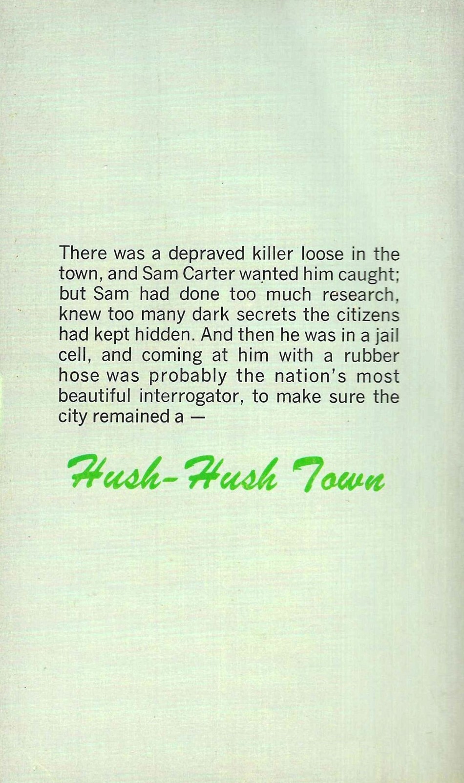 Adults Only Hush-Hush Town by Andrew Shaw with Bonfils cover art 1966 F/F Plus