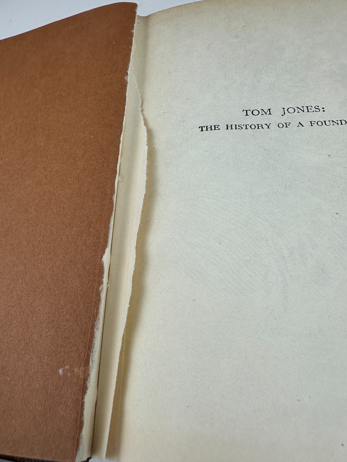 Tom Jones Vol 1 By Henry Fielding 1930 Odhams Press Brown Faux Leather Vintage