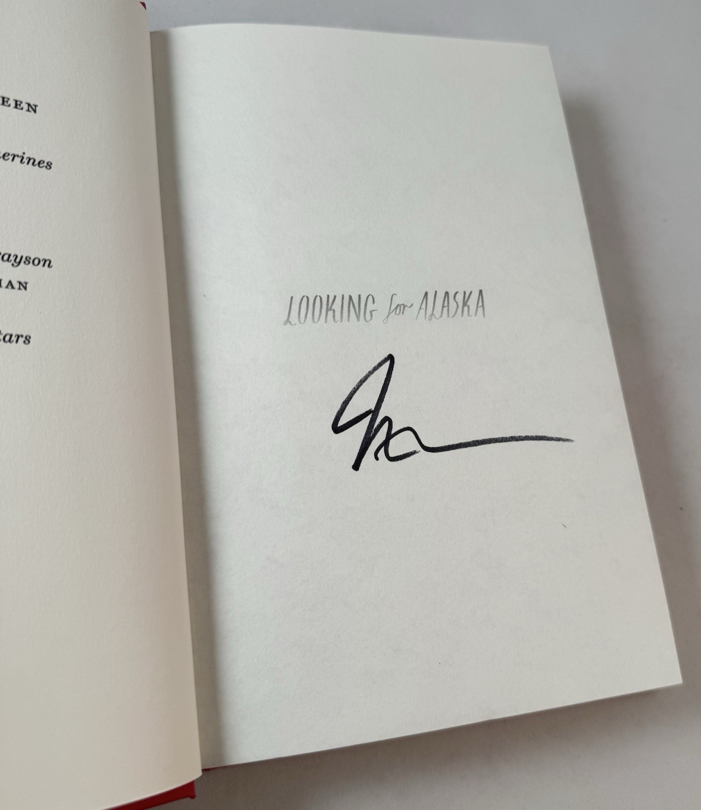 Looking For Alaska-John Green-SIGNED-RARE Deluxe Edition-Org DJ-1st Edition/6th