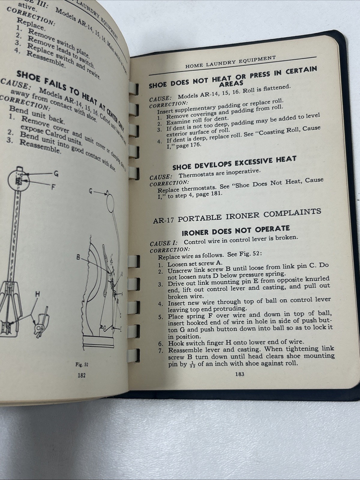 Appliance Service Handbook – General Electric (Spiral, Paperback, 1944)