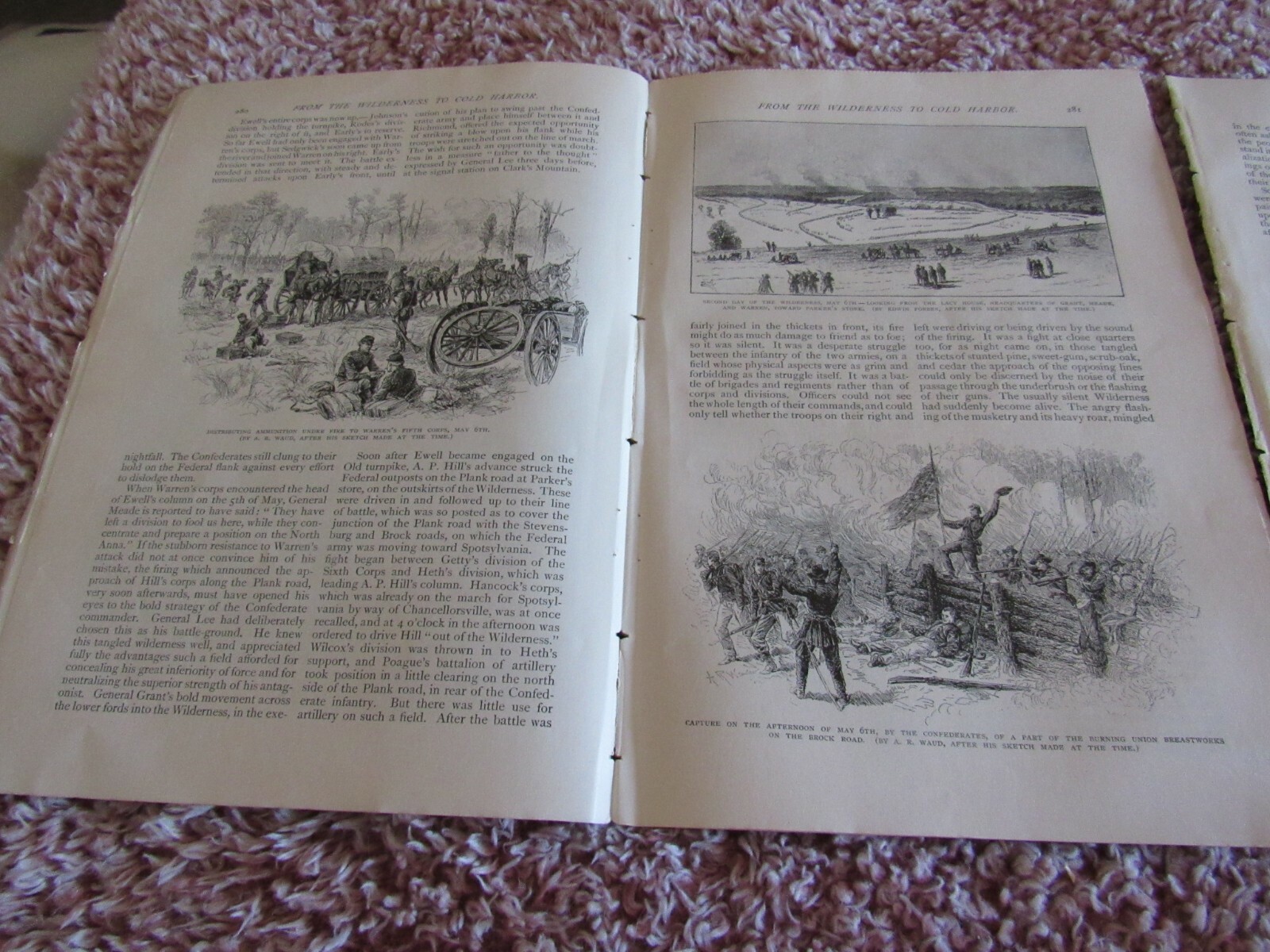 2-Antique Article-Illustrated-1887-Civil War-From the Wilderness to Cold Harbor