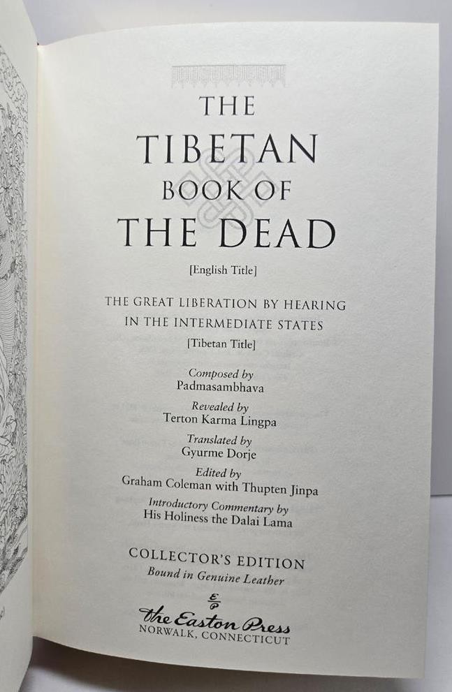 THE TIBETAN BOOK OF THE DEAD leather EASTON PRESS