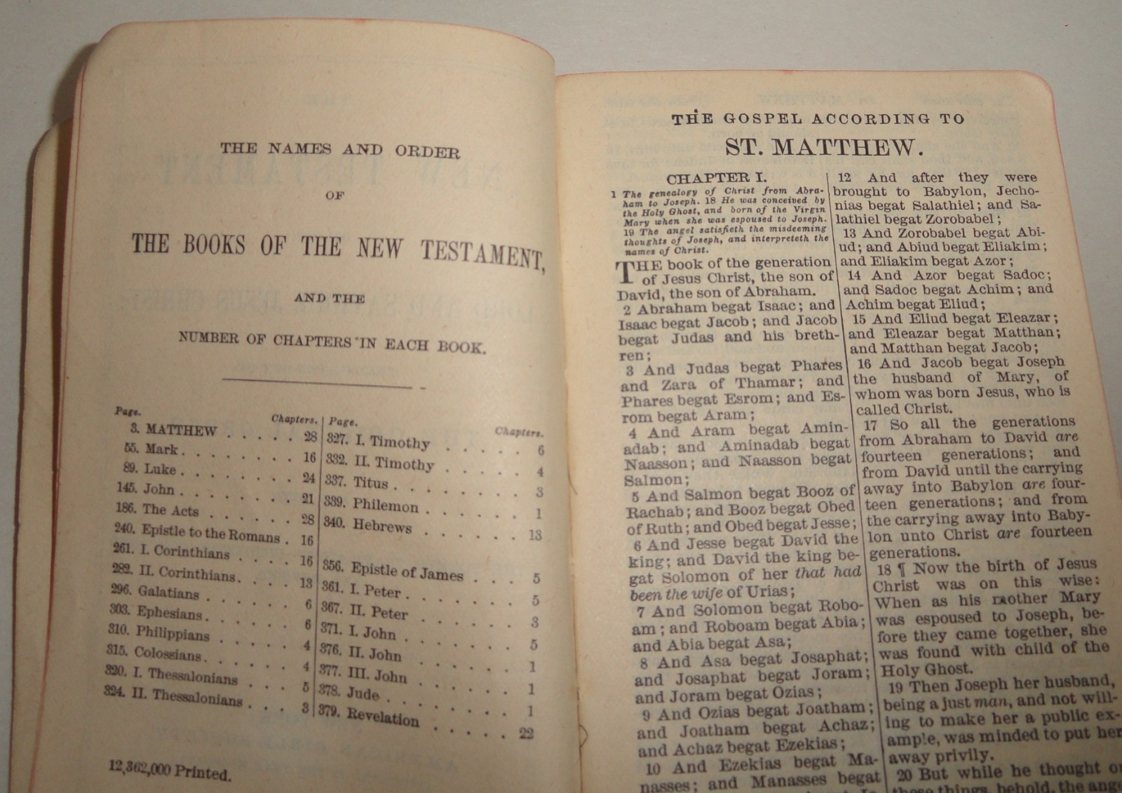 1896 Bible ~ The New Testament ~ Pocket Size ~ Embossed Red Leather