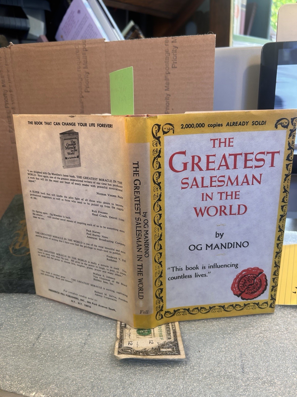 1975 The Greatest Salesman in the World Og Mandino HC DJ Fine Condition
